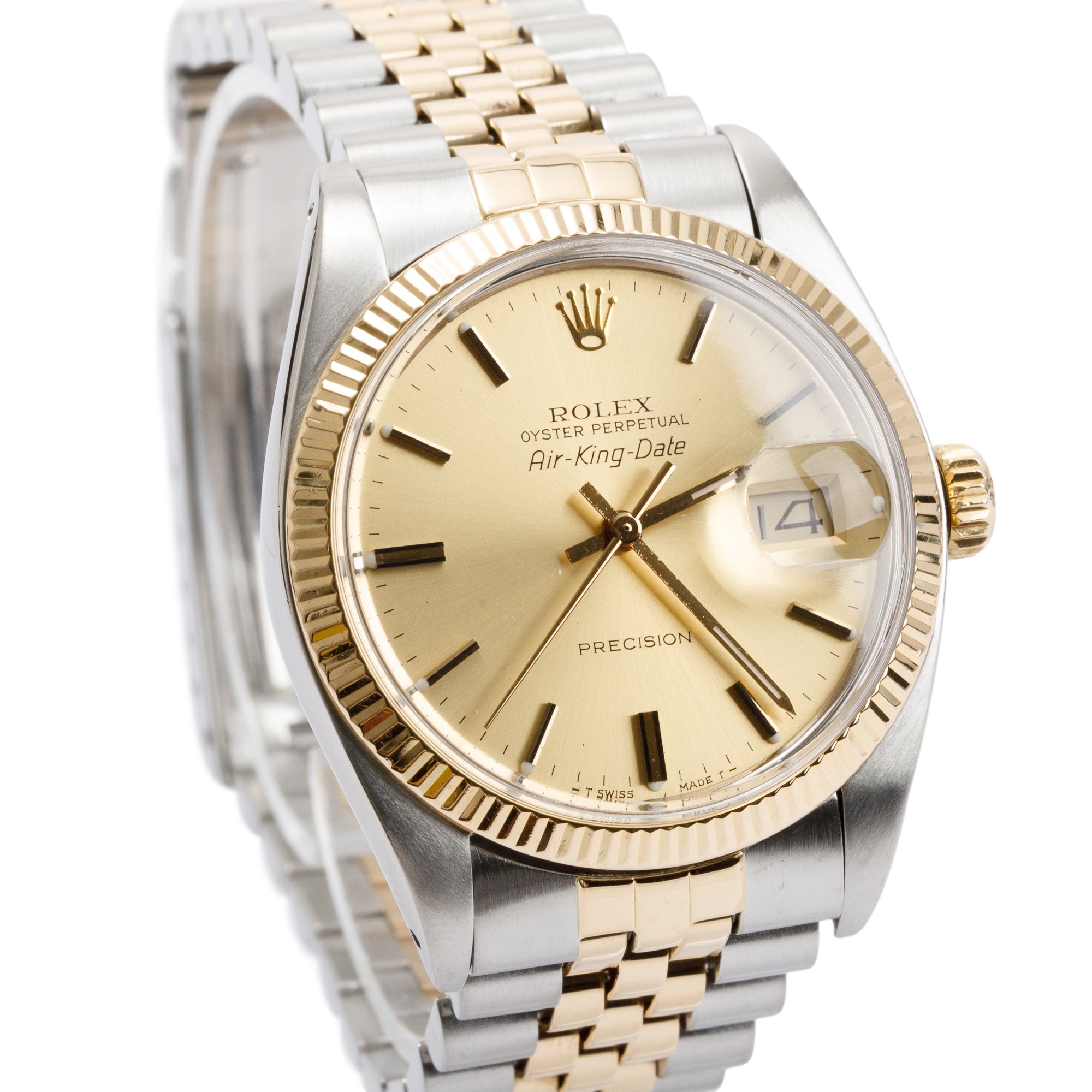 Rolex Stainless Steel & 18k Yellow Gold Air King Date 34 MM Watch