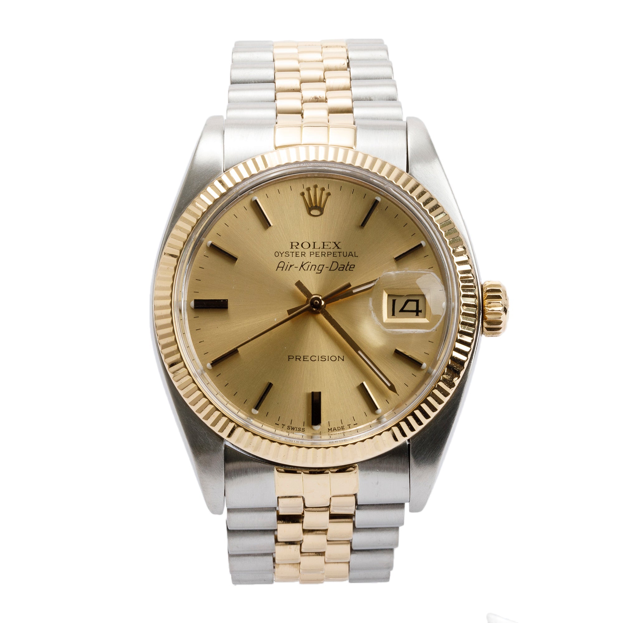 Rolex Stainless Steel & 18k Yellow Gold Air King Date 34 MM Watch