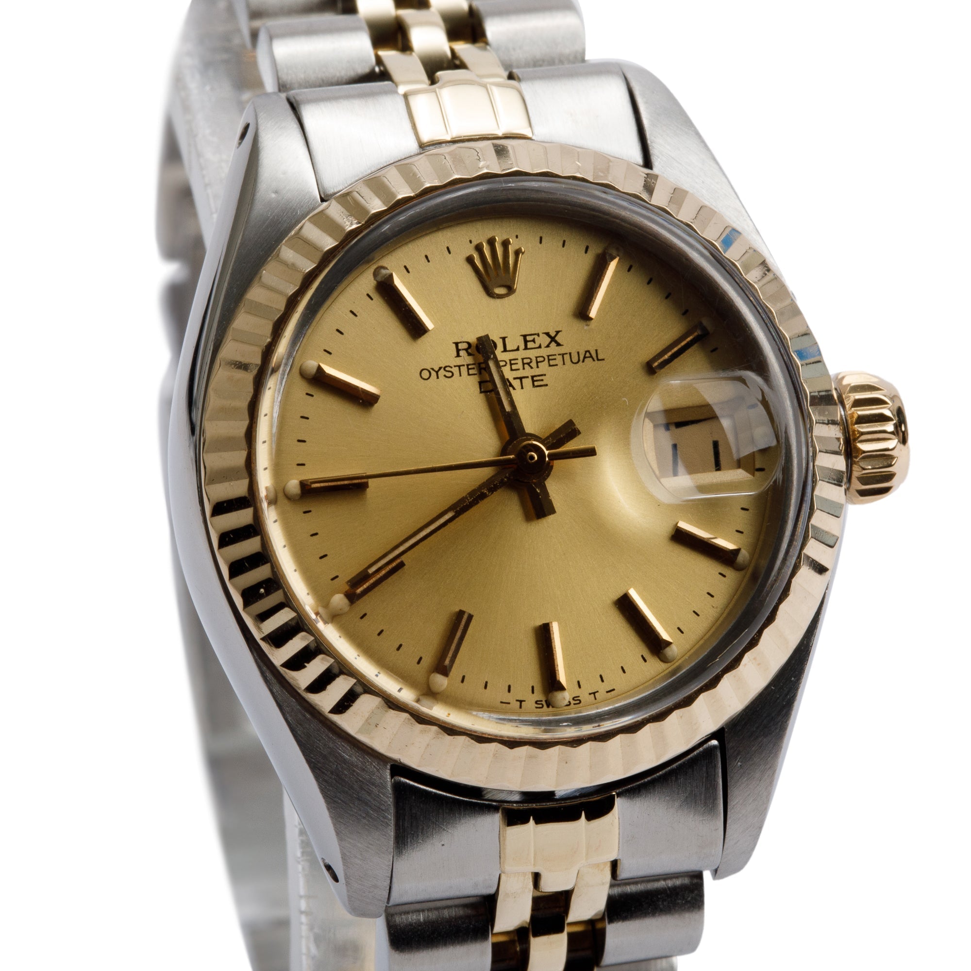 Rolex Stainless Steel & 18k Yellow Gold Date 26 MM Watch 69173