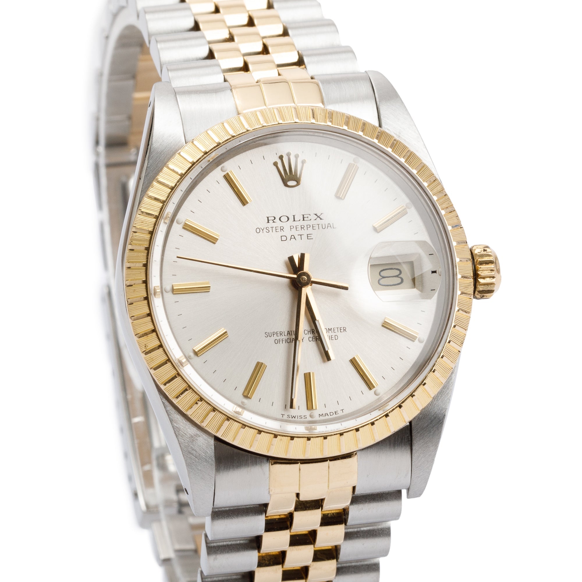 Rolex Stainless Steel & 18k Yellow Gold Date 34 MM Watch w/ Papers