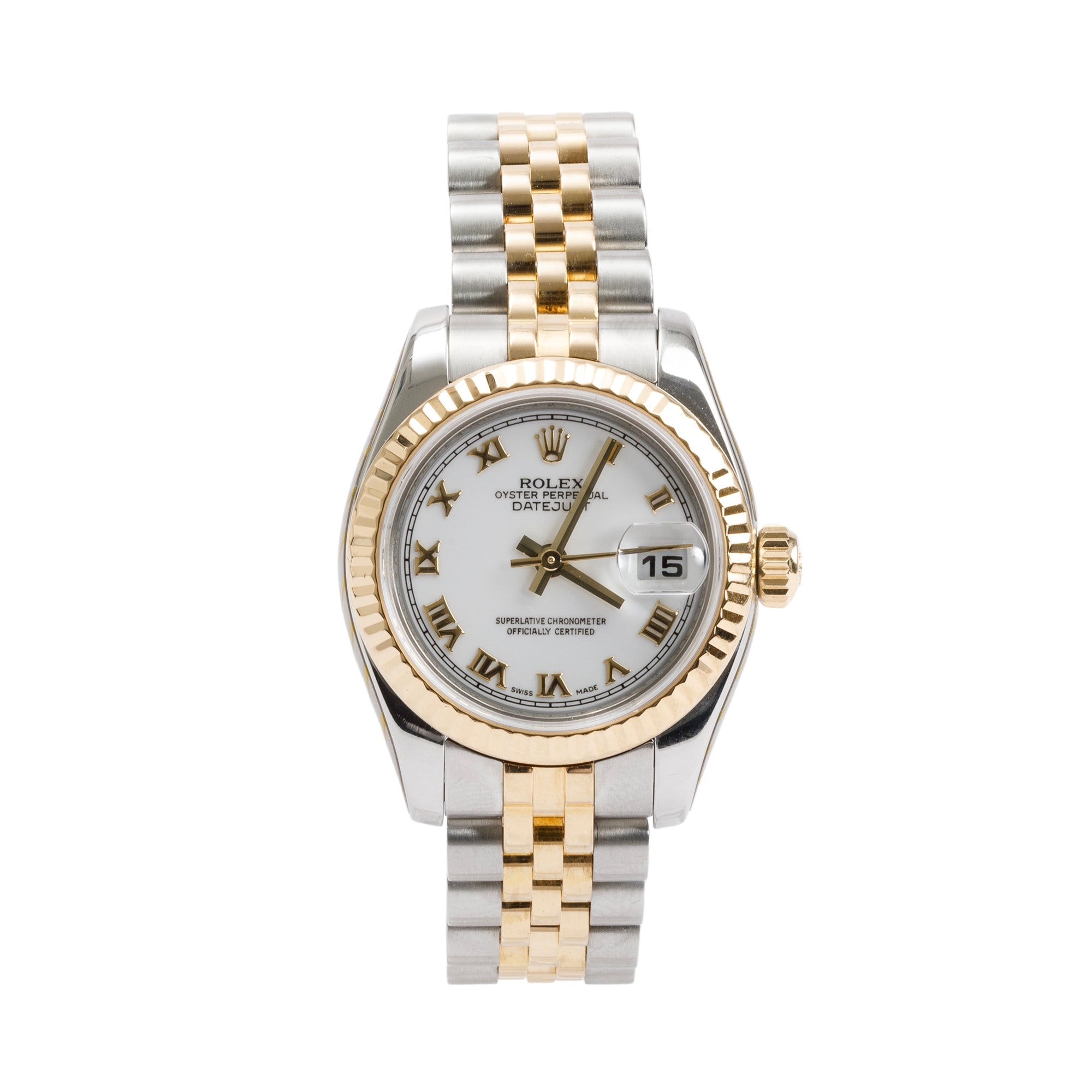 Rolex Stainless Steel & 18k Yellow Gold Datejust 26 MM Watch 179173