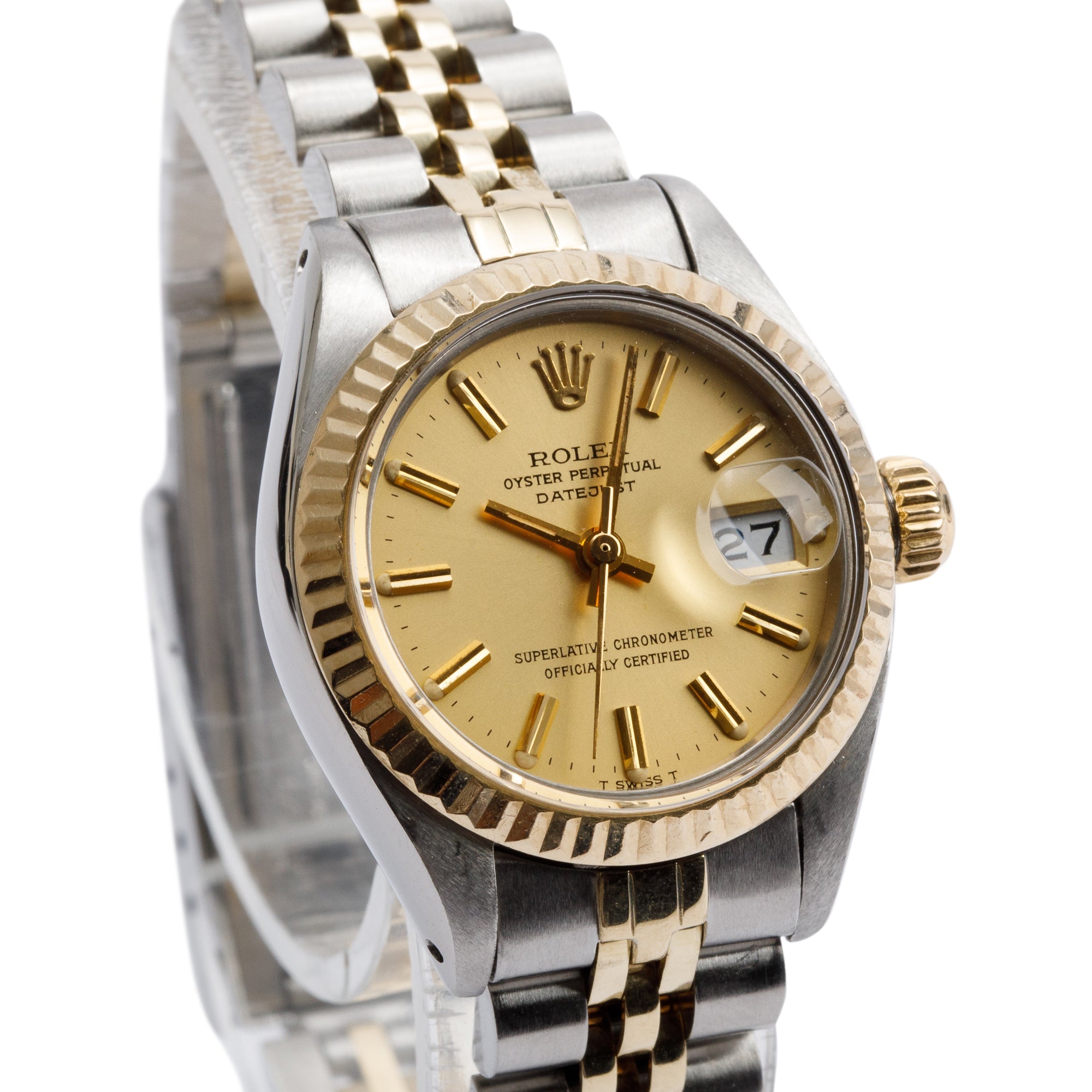 Rolex Stainless Steel & 18k Yellow Gold Datejust 26 MM Watch 6917