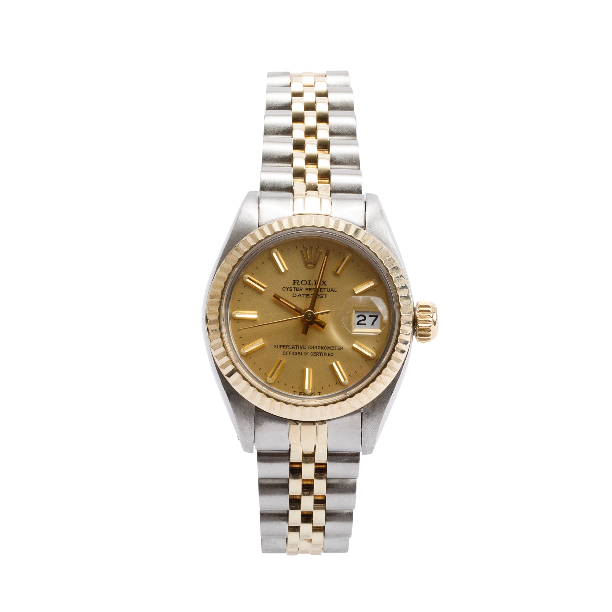 Rolex Stainless Steel & 18k Yellow Gold Datejust 26 MM Watch 6917