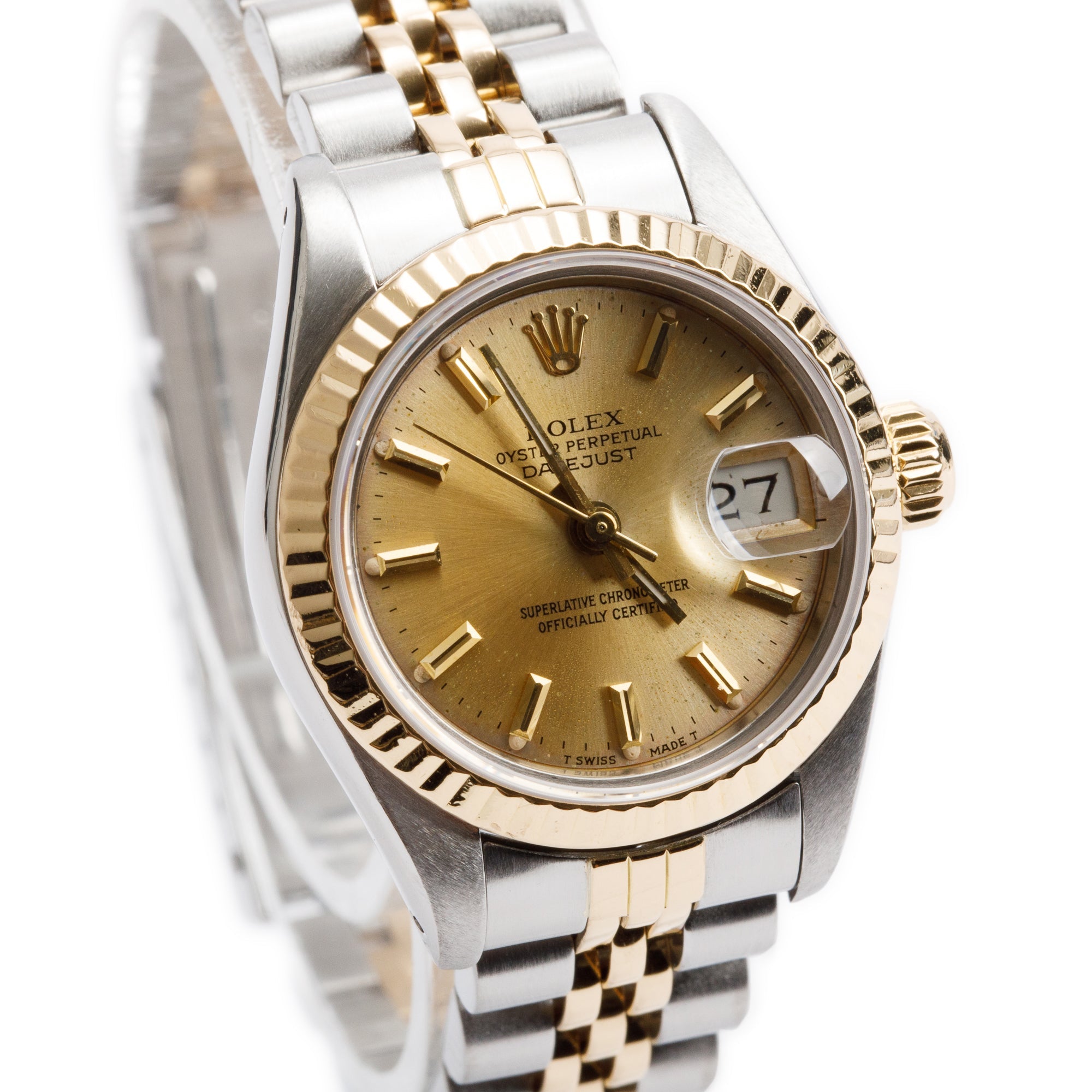 Rolex Stainless Steel & 18k Yellow Gold Datejust 26 MM Watch 69173
