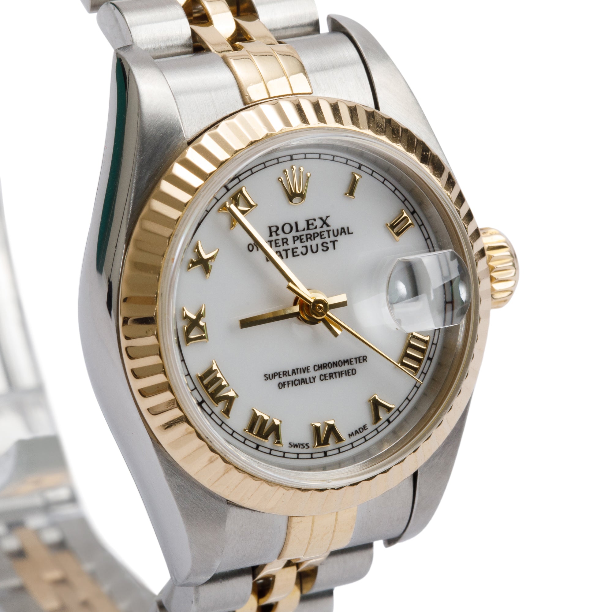 Rolex Stainless Steel & 18k Yellow Gold Datejust 26 MM Watch 69173 w/ Box & Papers