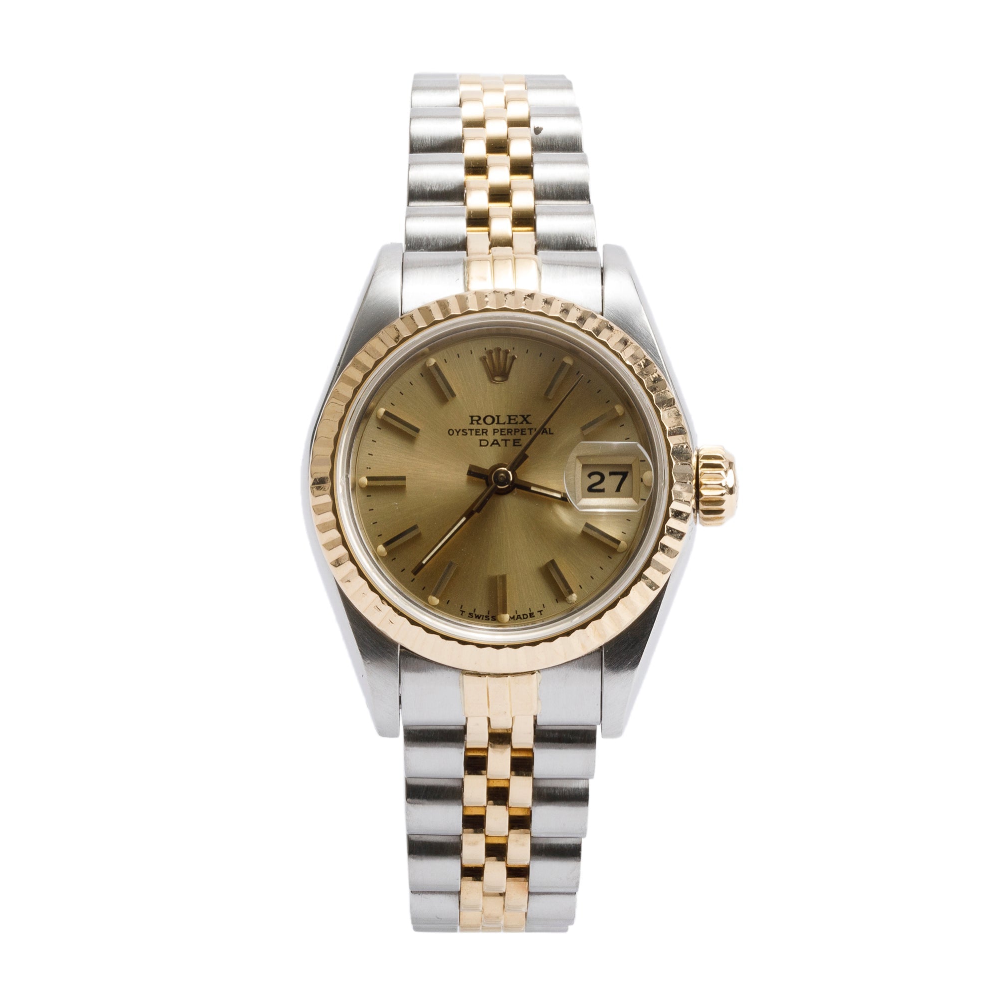 Rolex Stainless Steel & 18k Yellow Gold Datejust 26 MM Watch 69173