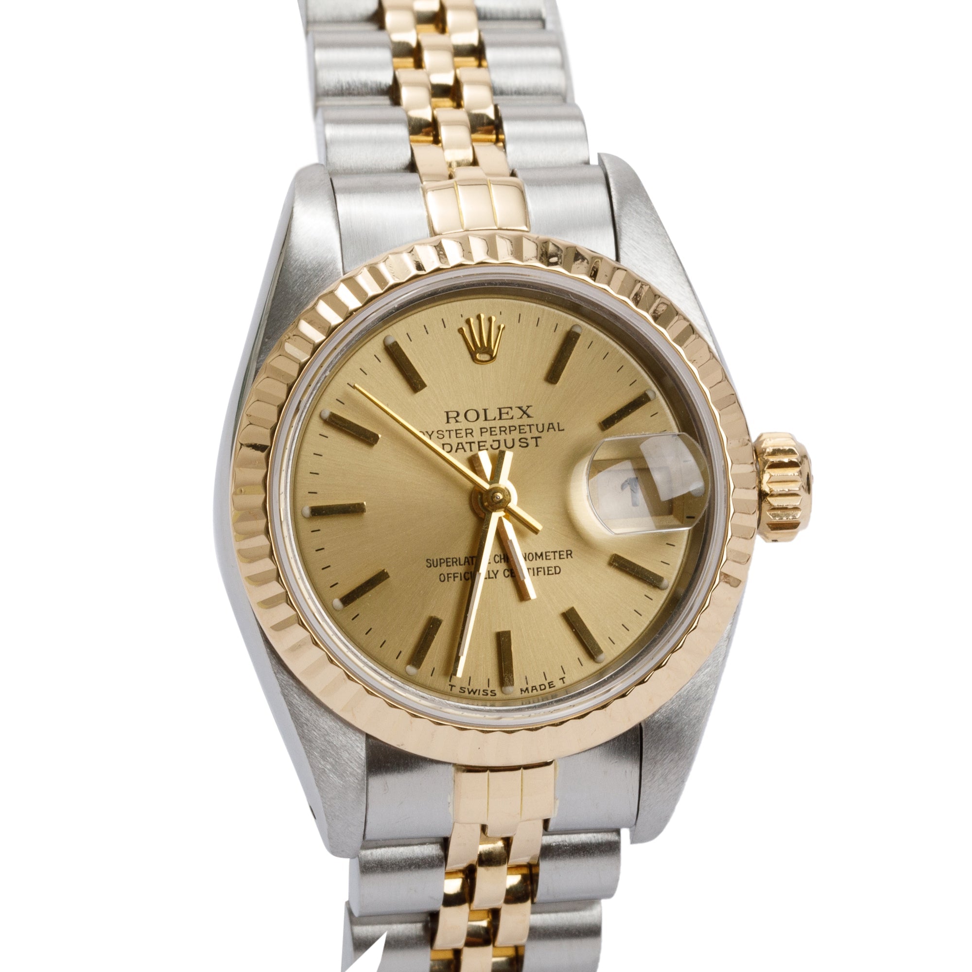 Rolex Stainless Steel & 18k Yellow Gold Datejust 26 MM Watch w/ Box