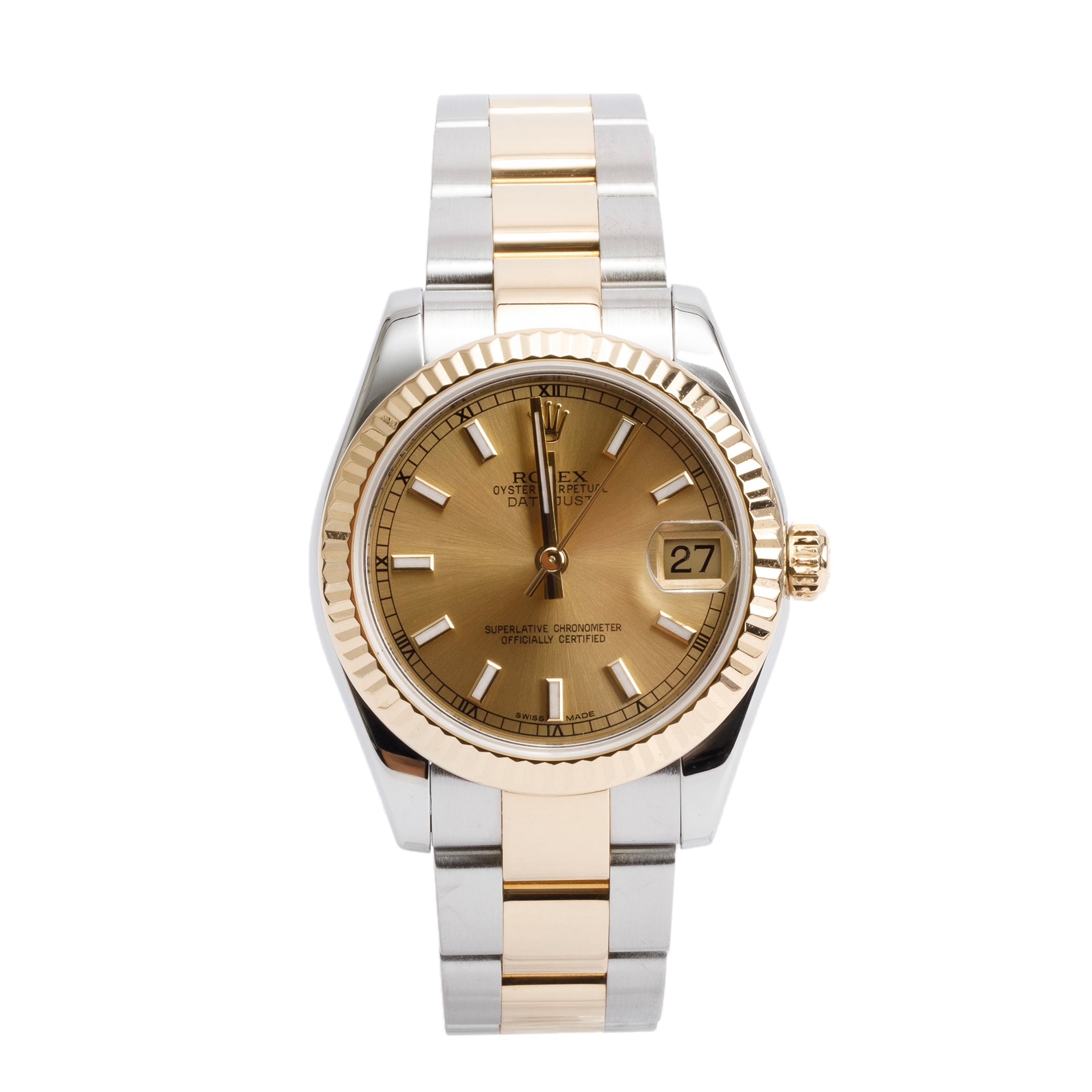 Rolex Stainless Steel & 18k Yellow Gold Datejust 31 MM Watch 178273