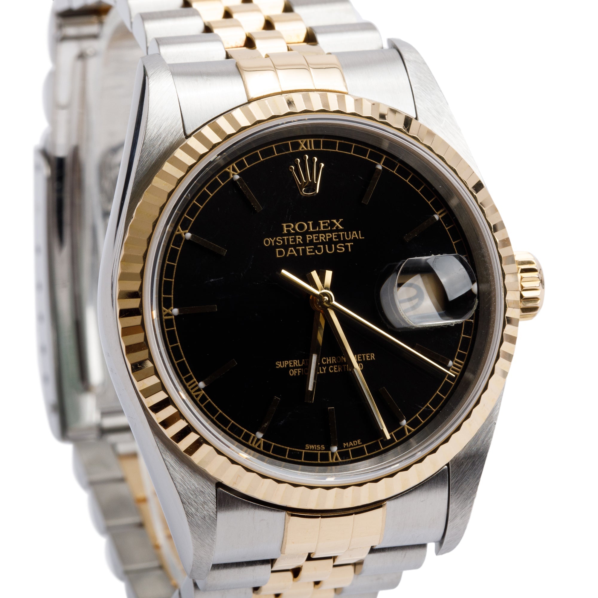 Rolex Stainless Steel & 18k Yellow Gold Datejust 36 MM Watch 16233
