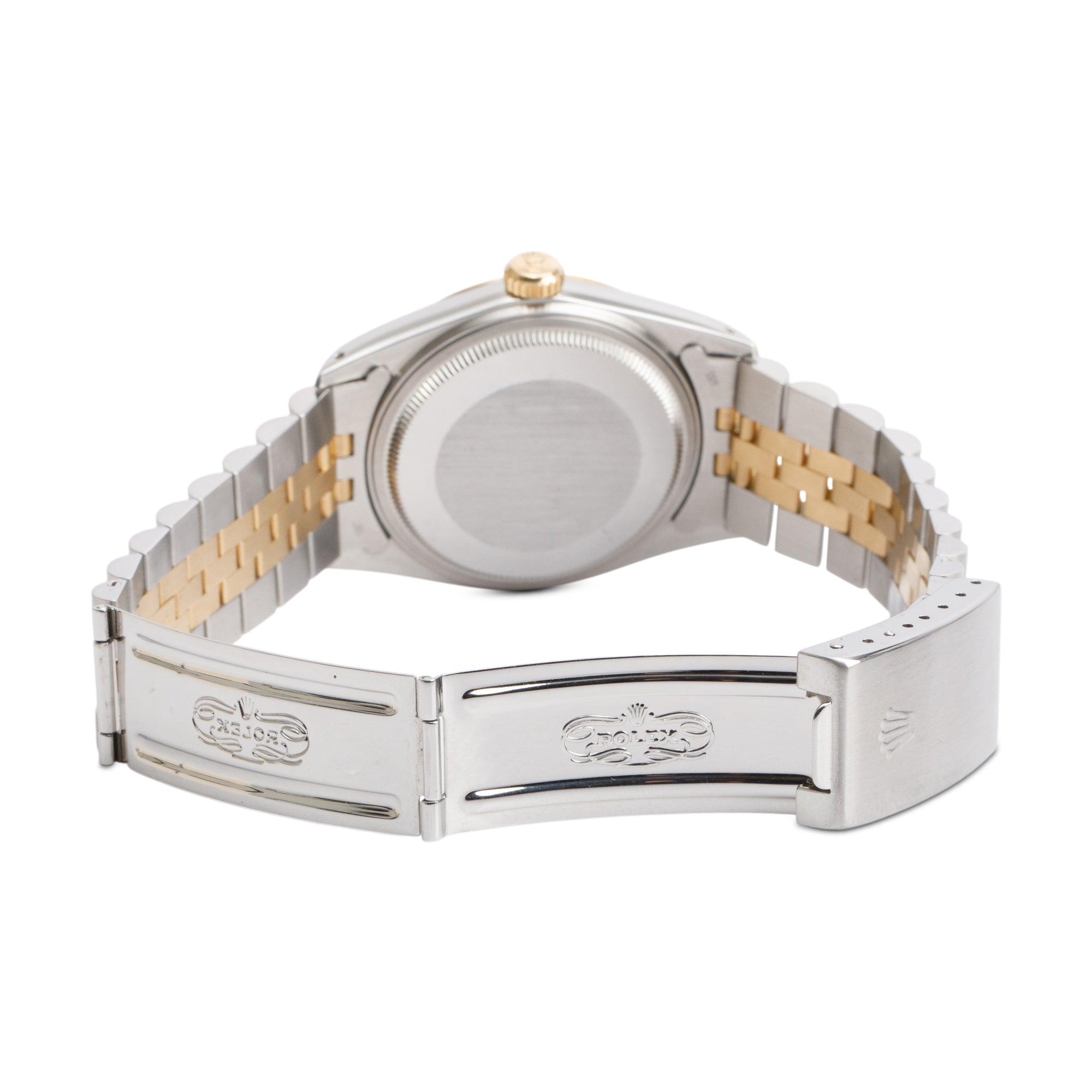 Rolex Stainless Steel & 18k Yellow Gold Datejust 36 MM Watch White Roman Numeral Dial 16013 w/ Box & Papers