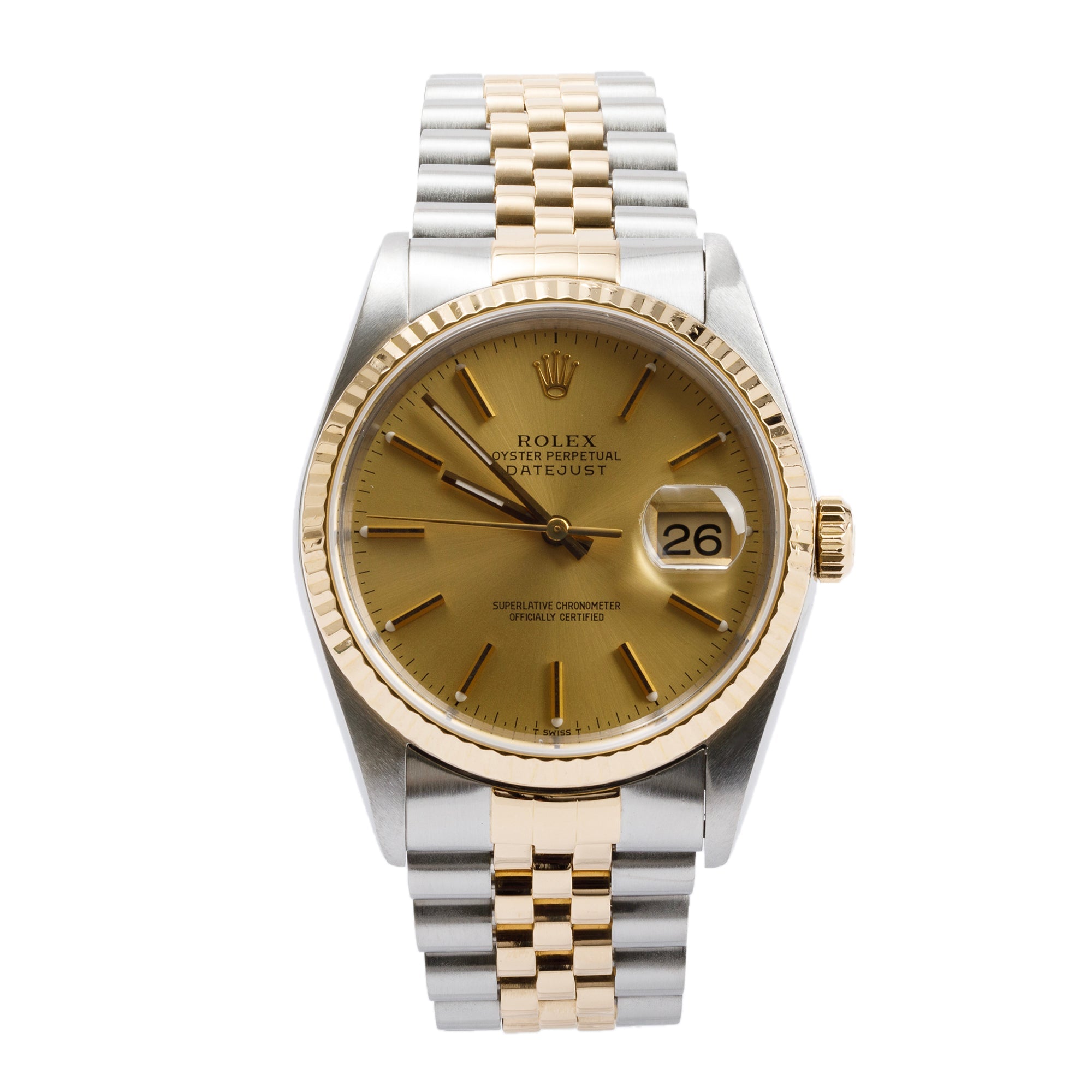 Rolex Stainless Steel & 18k Yellow Gold Datejust 36 MM Watch