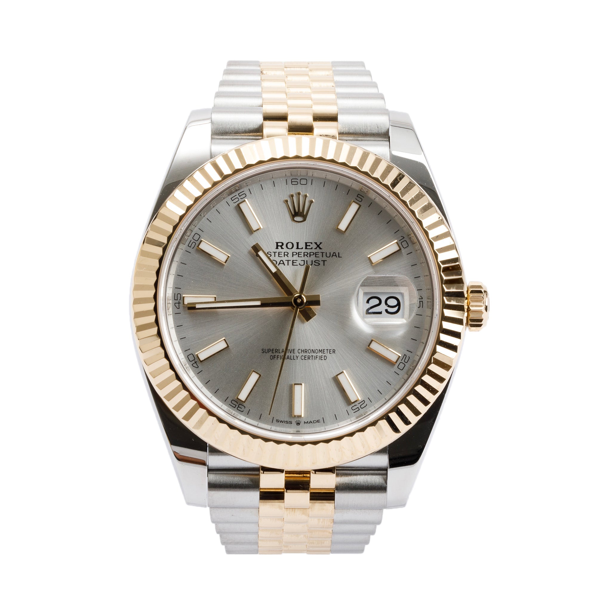 Rolex Stainless Steel & 18k Yellow Gold Datejust 41 MM Watch w/ Box & Papers