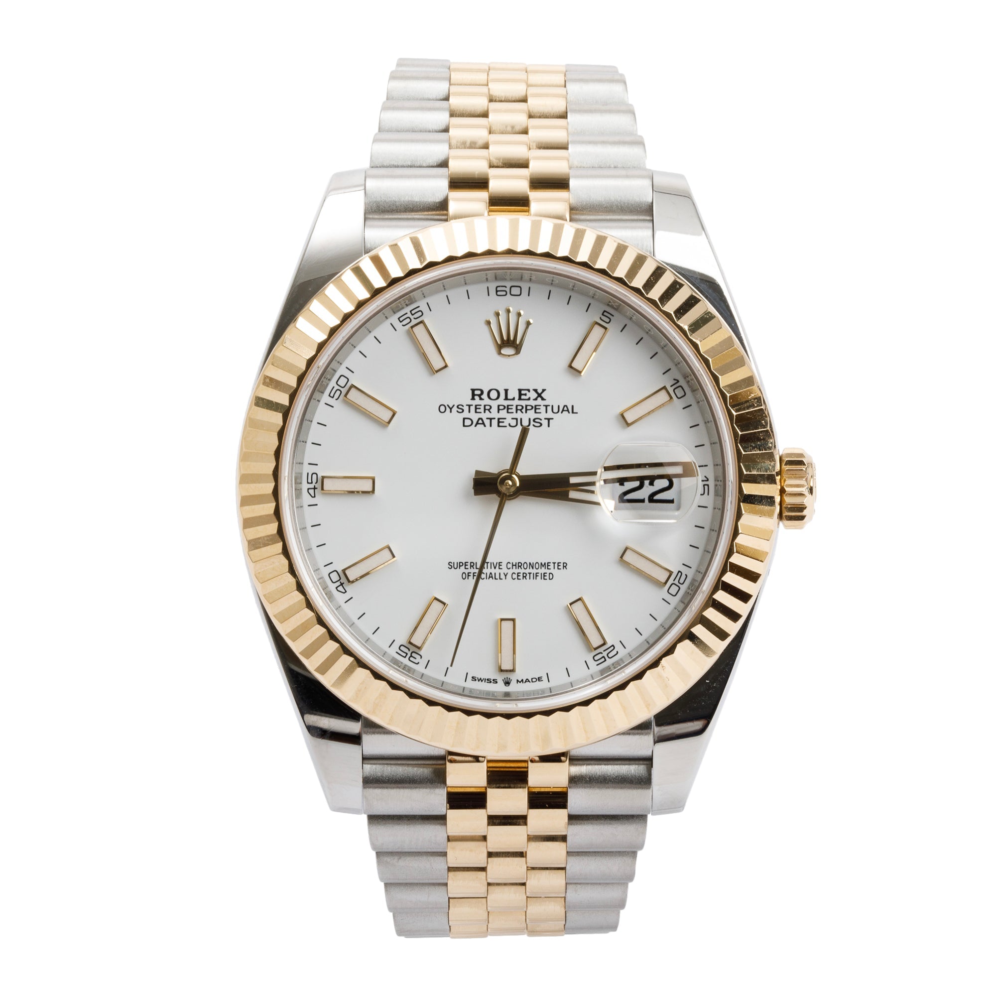 Rolex Stainless Steel & 18k Yellow Gold Datejust 41 MM Watch w/ Box & Papers