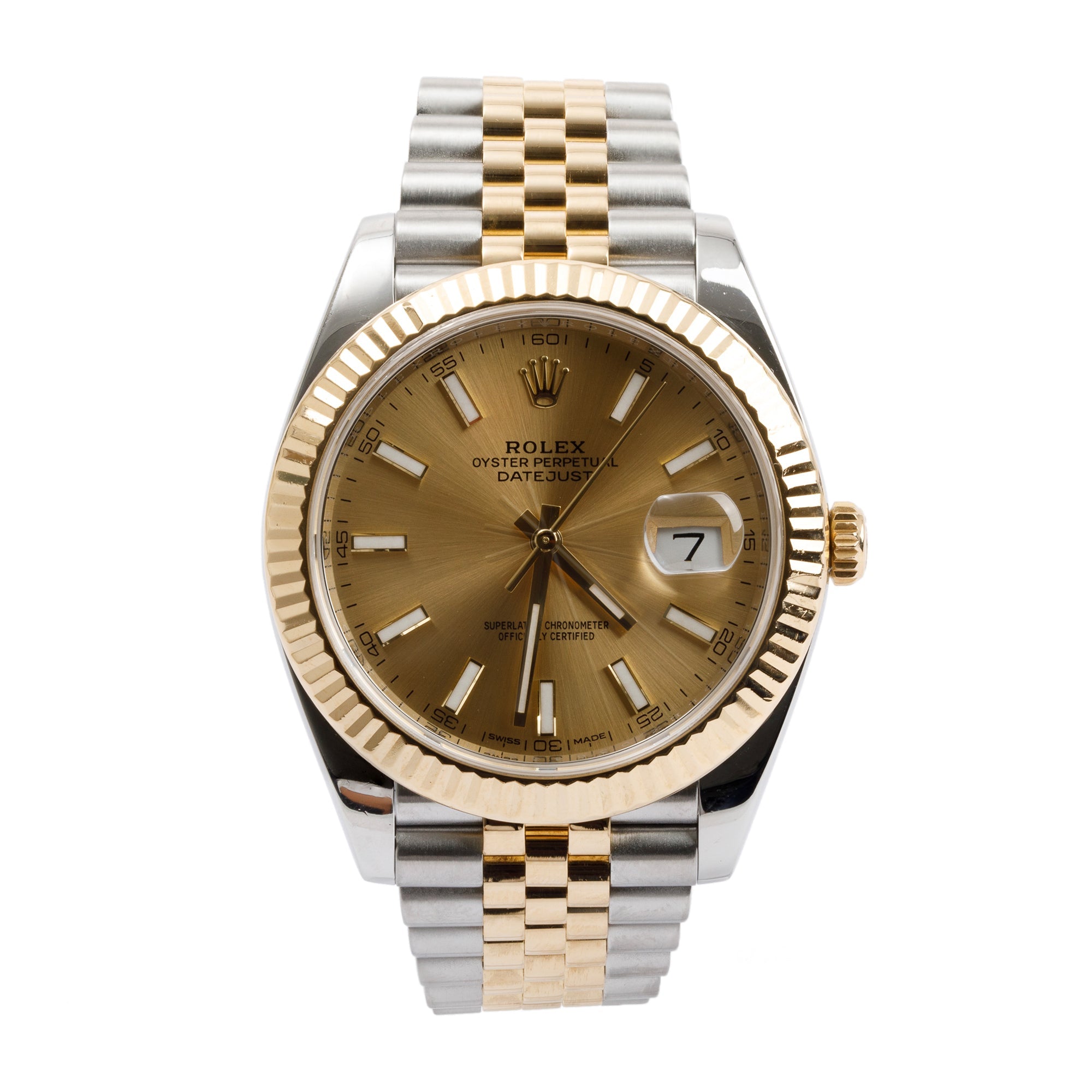 Rolex Stainless Steel & 18k Yellow Gold Datejust 41 MM Watch