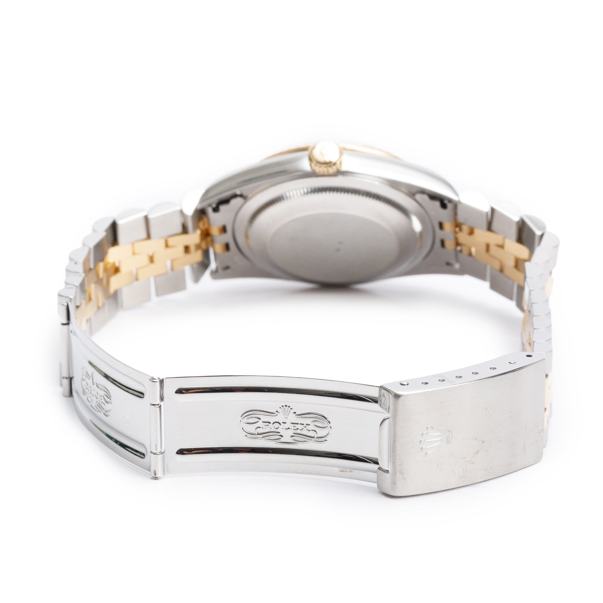 Rolex Stainless Steel & 18k Yellow Gold Diamond Dial Datejust 36 MM Watch 16233