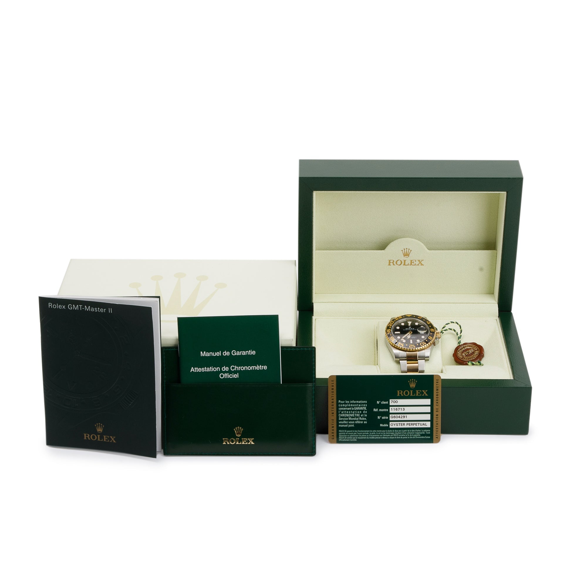 Rolex Stainless Steel & 18k Yellow Gold GMT-Master II 40 MM Watch w/ Box & Papers