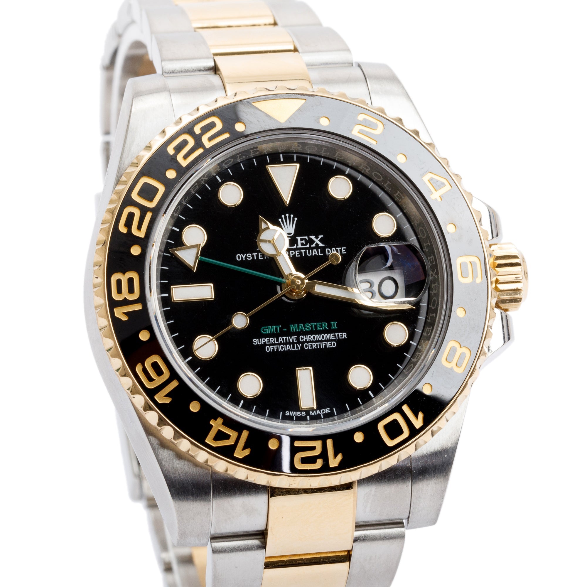 Rolex Stainless Steel & 18k Yellow Gold GMT-Master II 40 MM Watch w/ Box & Papers