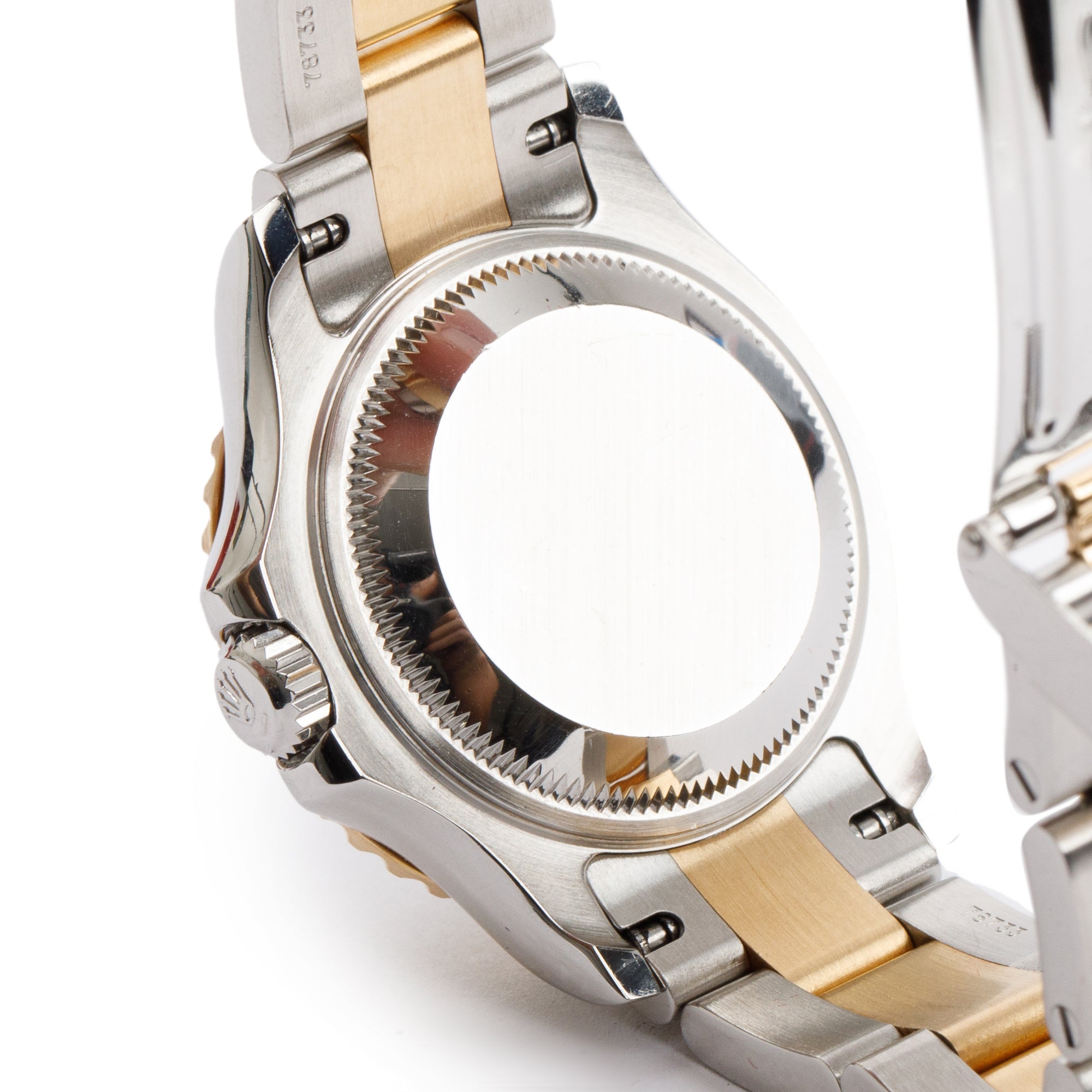 Rolex Stainless Steel & 18k Yellow Gold Ladies Yacht-Master Date 29 MM Diamond Dial Automatic Watch w/ Box