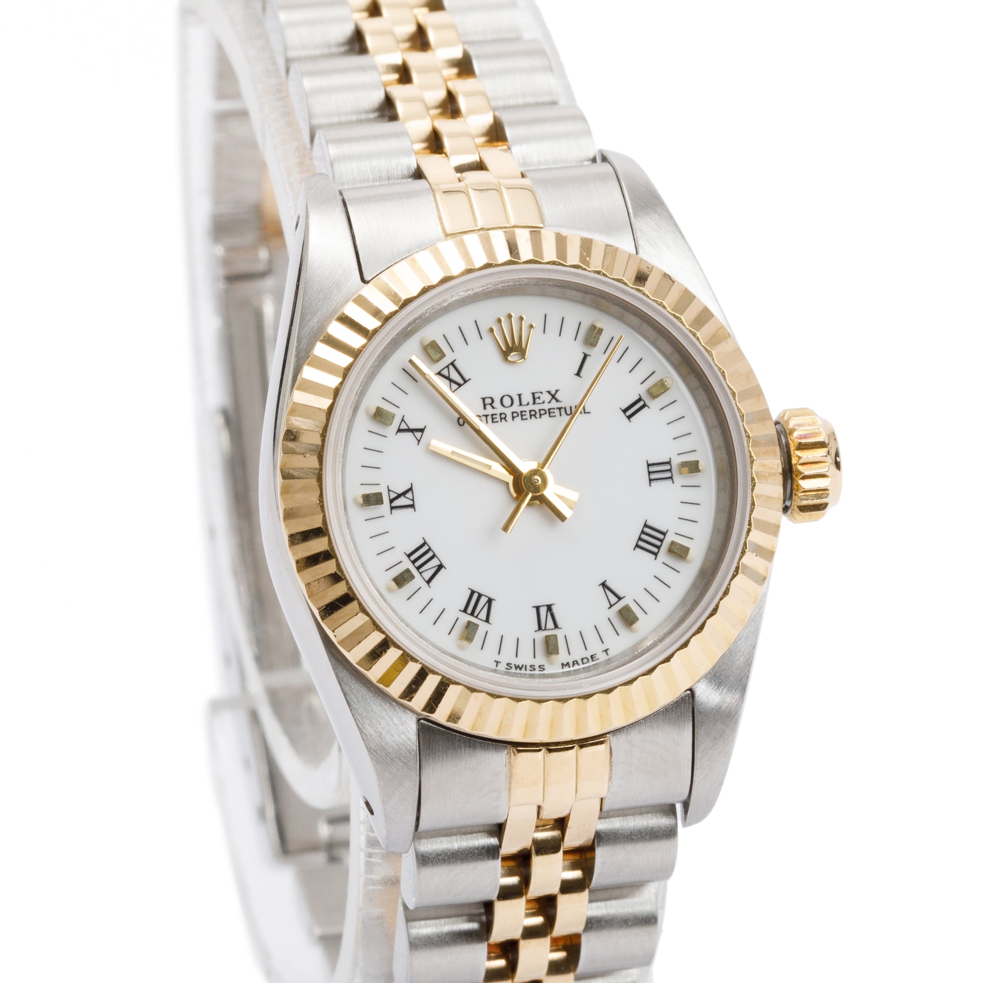 Rolex Stainless Steel & 18k Yellow Gold Oyster Perpetual 24 MM Watch w/ Papers