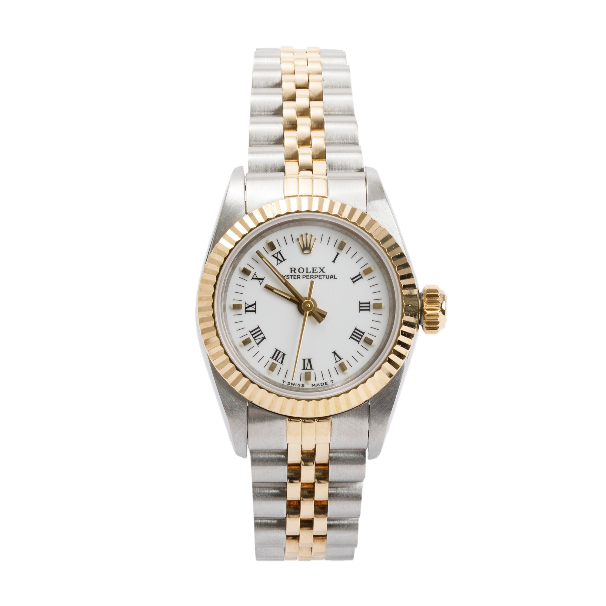 Rolex Stainless Steel & 18k Yellow Gold Oyster Perpetual 24 MM Watch w/ Papers