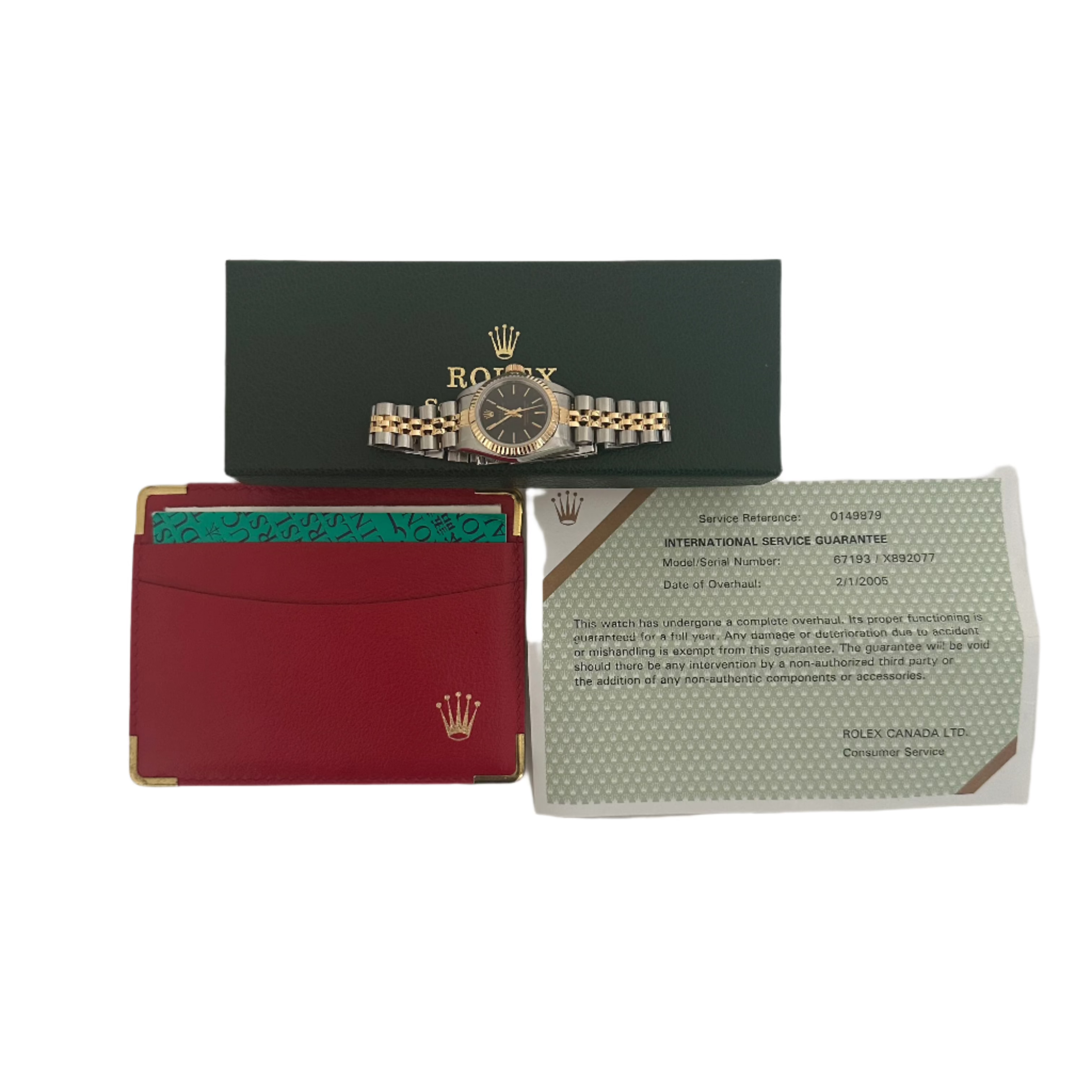 Rolex Stainless Steel & 18k Yellow Gold Oyster Perpetual 26 MM Watch 67193 w/ Papers