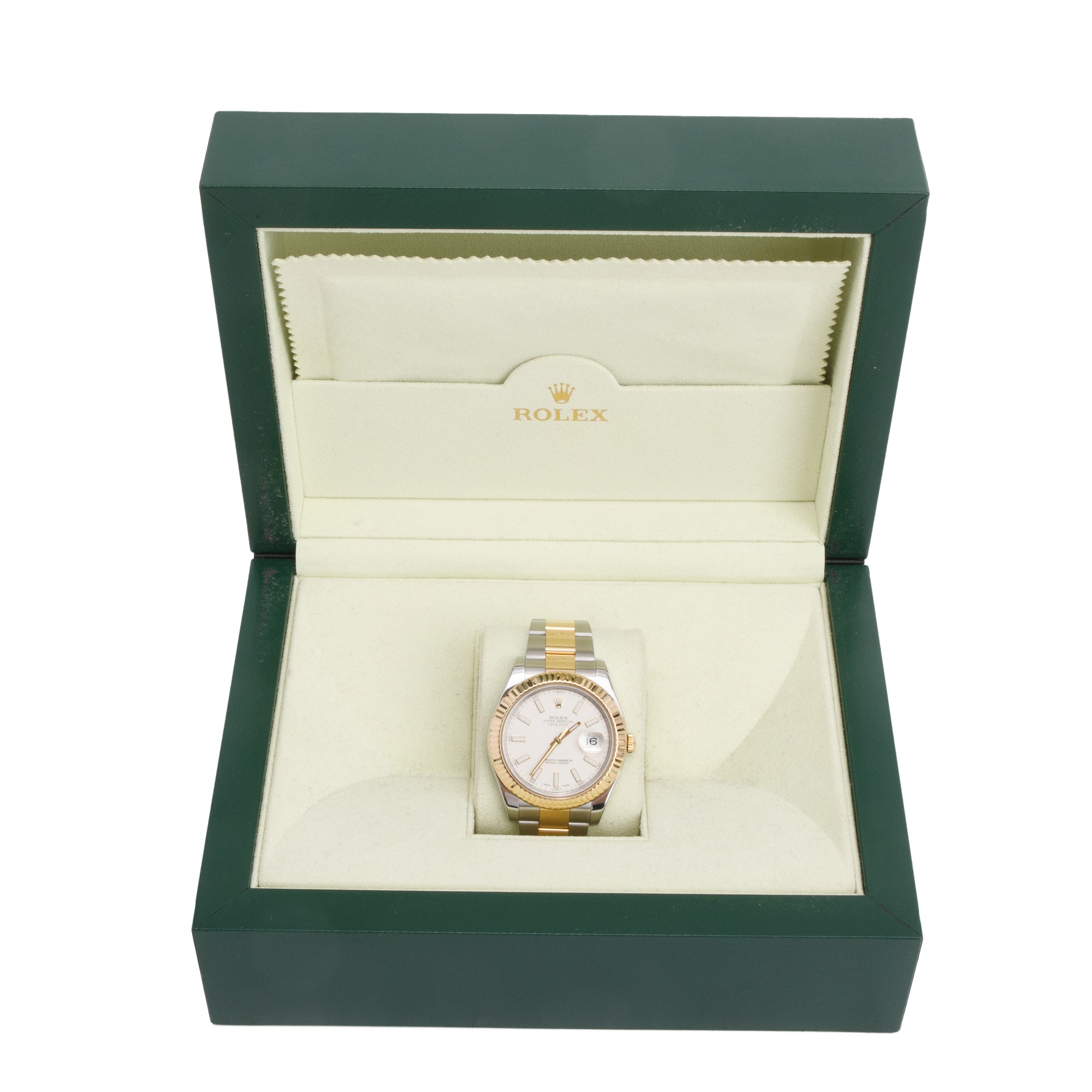 Rolex Stainless Steel & 18k Yellow Gold Oyster Perpetual Datejust 41 MM Watch 116333 w/ Box