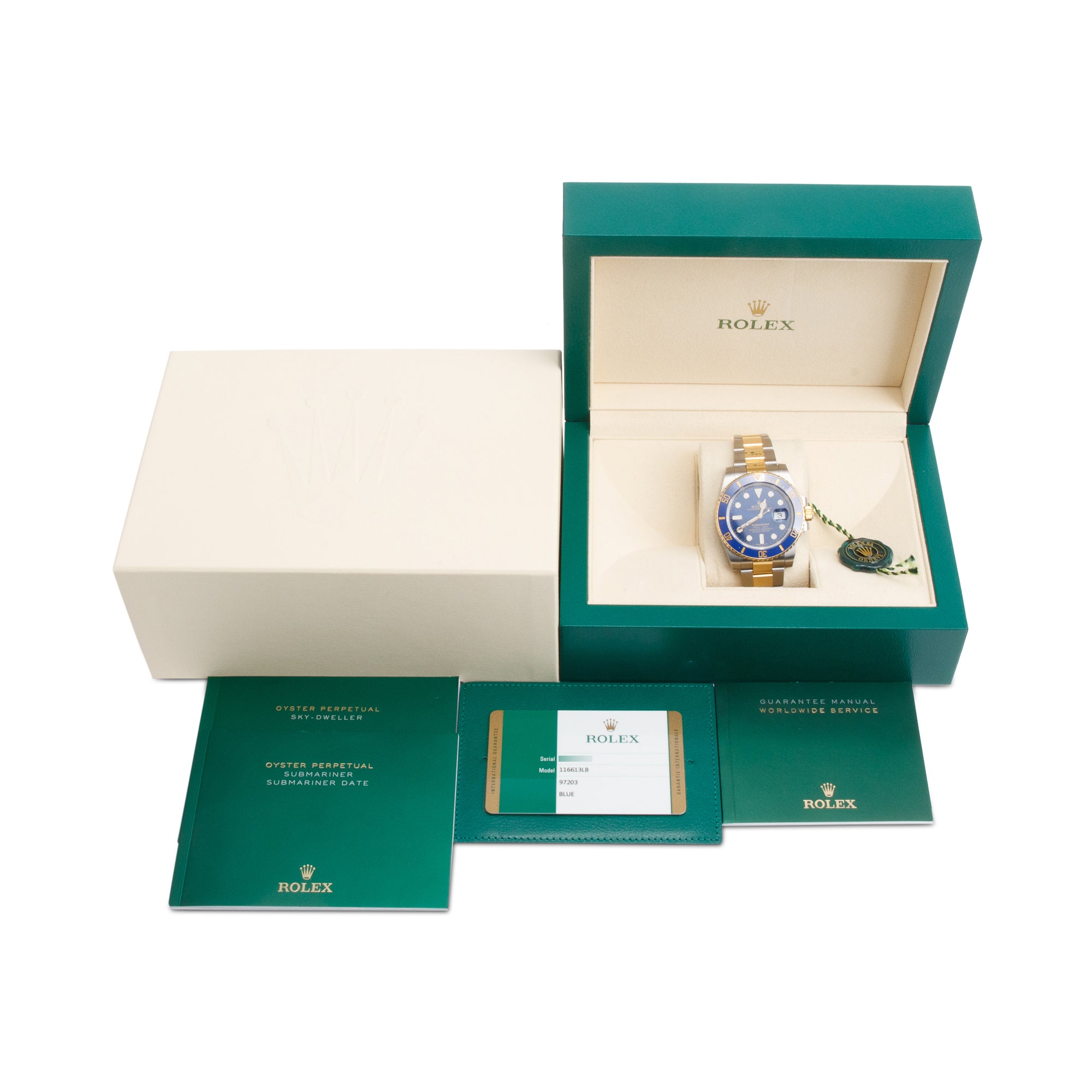 Rolex Stainless Steel & 18k Yellow Gold Submariner Date 40 MM Automatic Watch 116613LB w/ Box & Papers