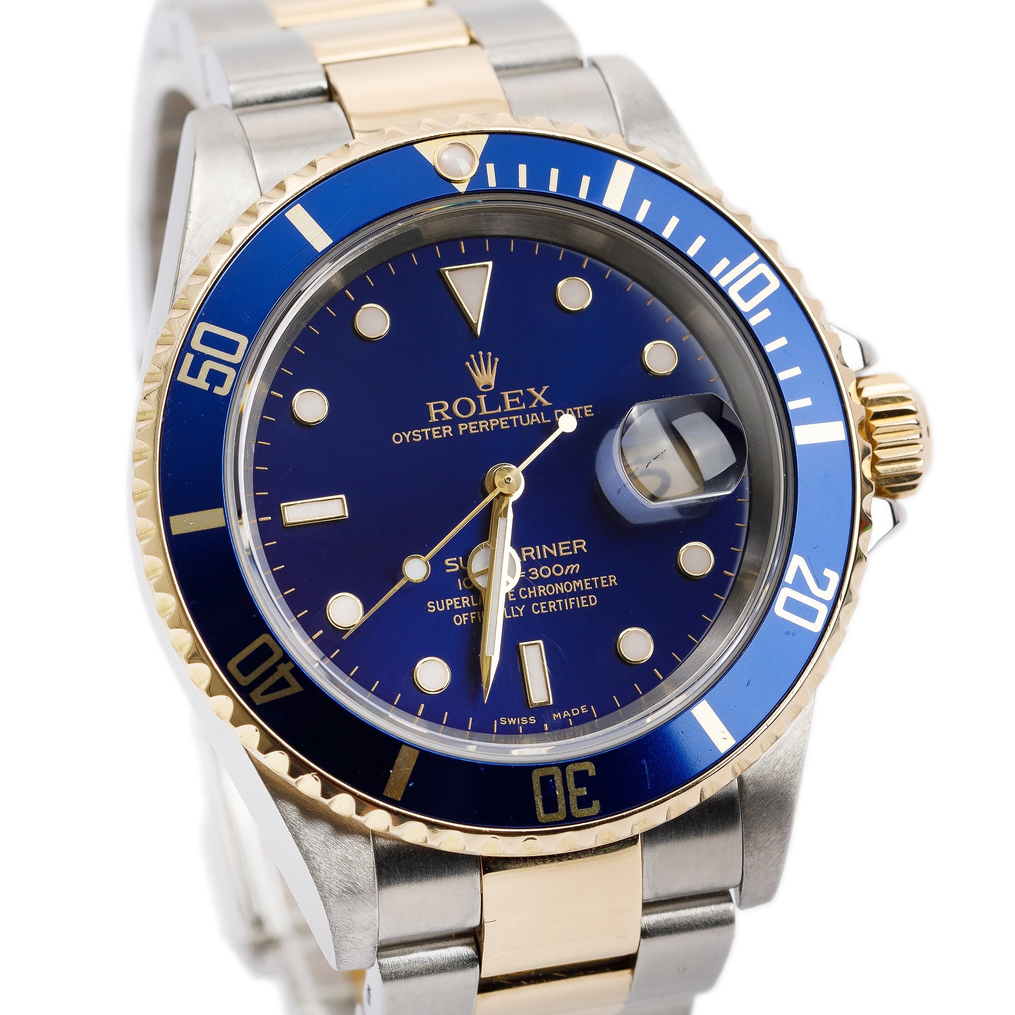Rolex Stainless Steel & 18k Yellow Gold Submariner Date 40 MM Automatic Watch w/ Box & Papers