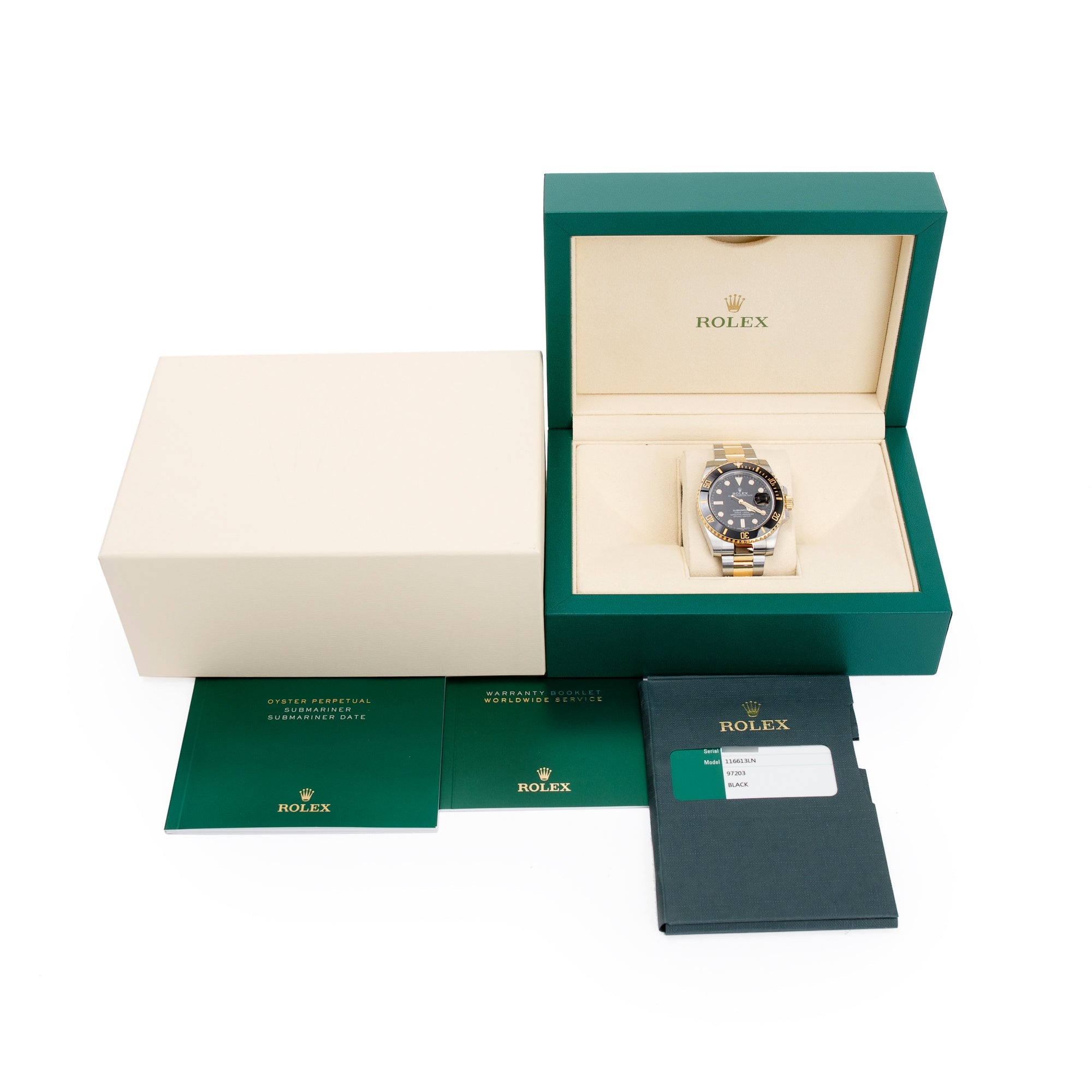 Rolex Stainless Steel & 18k Yellow Gold Submariner Date 40 MM Automatic Watch w/ Box & Papers