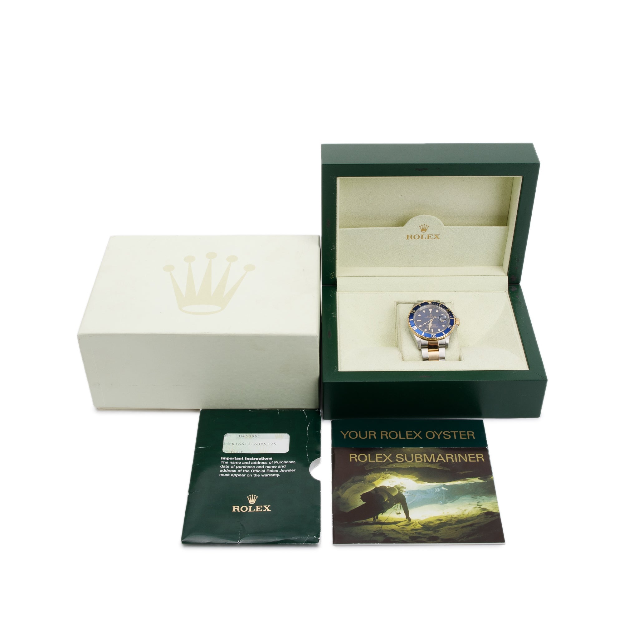 Rolex Stainless Steel & 18k Yellow Gold Submariner Date 40 MM Automatic Watch w/ Box & Papers