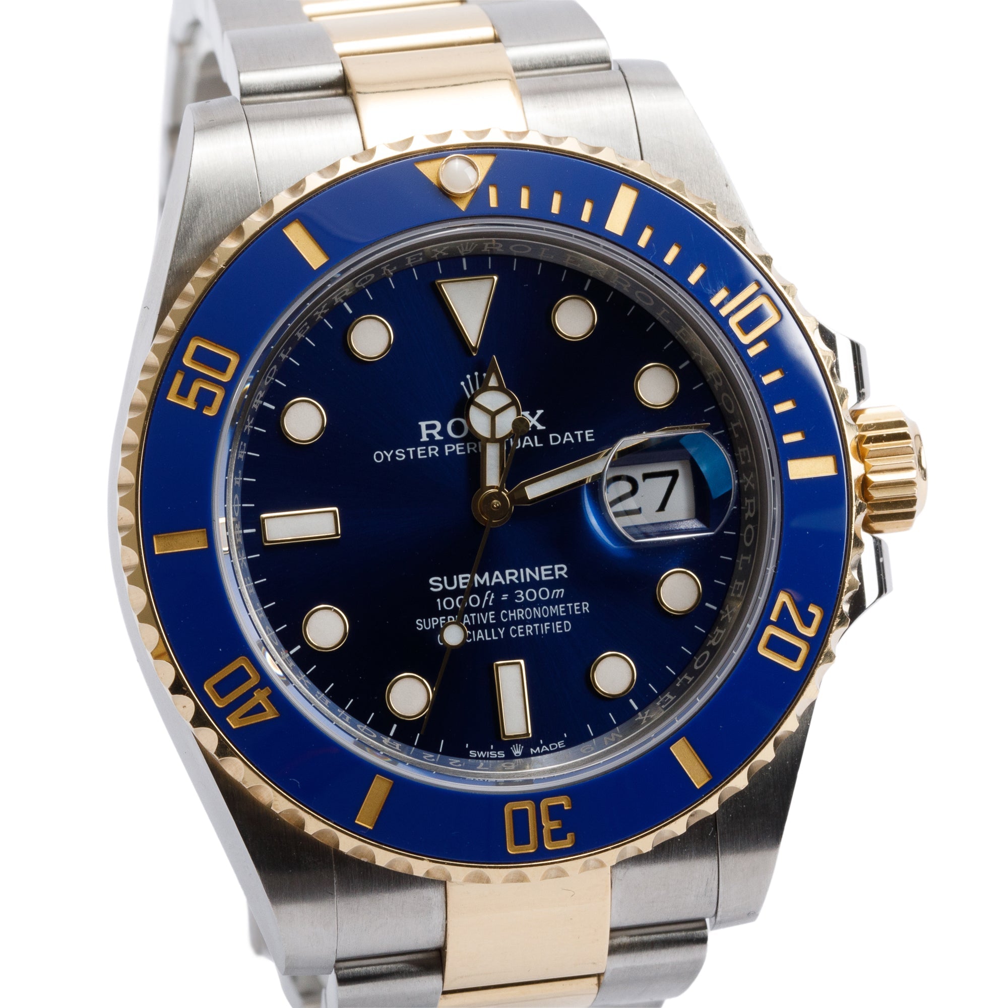 Rolex Stainless Steel & 18k Yellow Gold Submariner Date 41 MM Automatic Watch 126613LB w/ Papers
