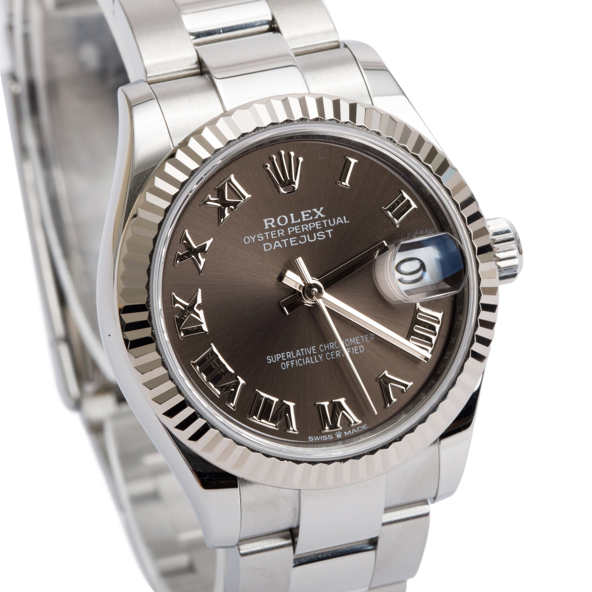 Rolex Stainless Steel Dark Grey Dial Datejust 31 MM Watch 278274 w/ Box & Papers