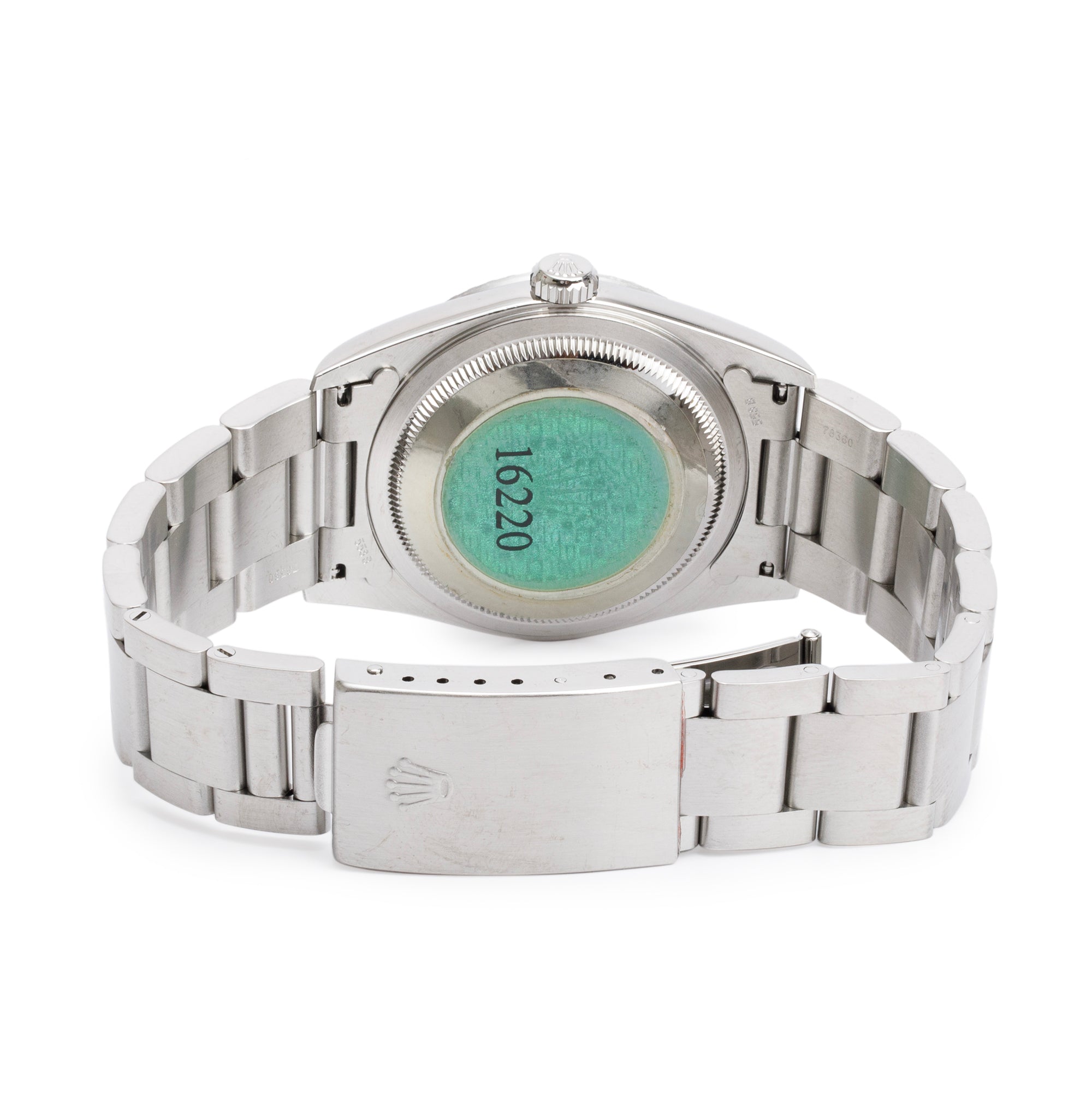 Rolex Stainless Steel Datejust 36 MM Automatic Watch Silver Dial 16220 w/ Box & Papers