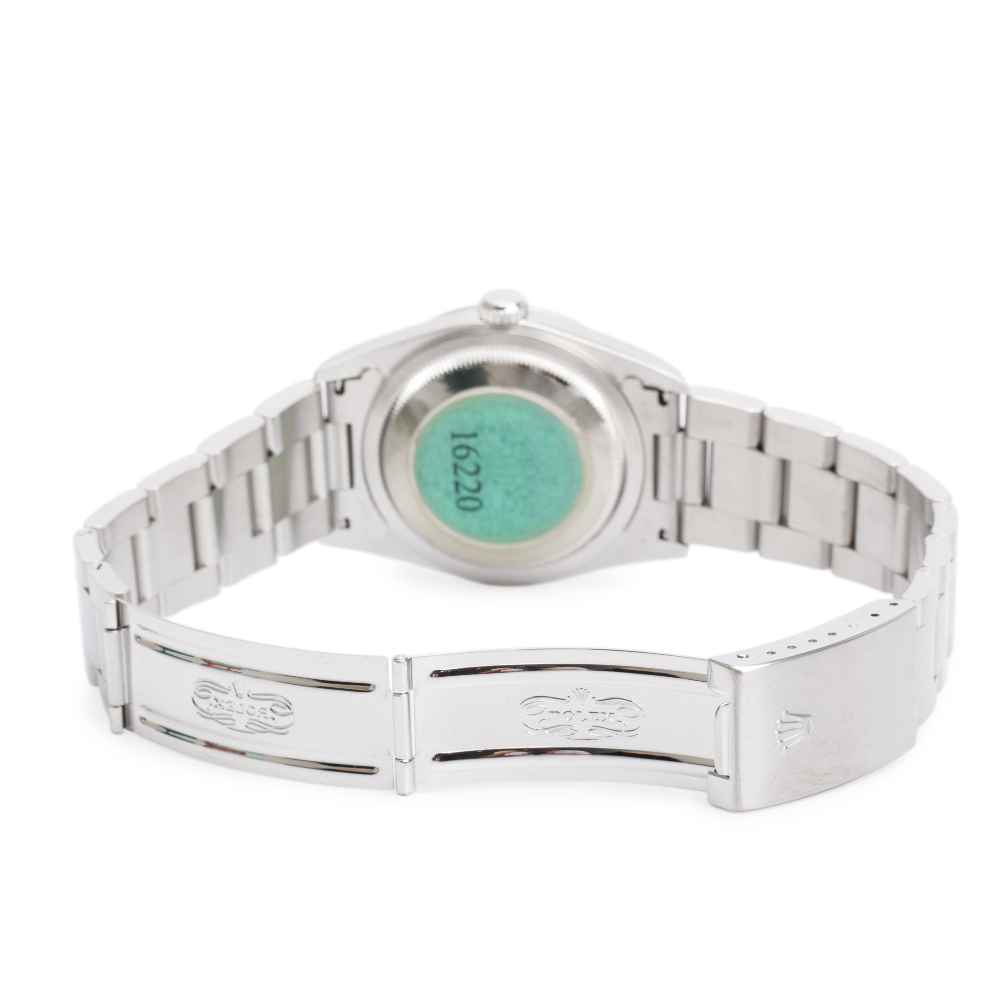 Rolex Stainless Steel Datejust 36 MM Automatic Watch Silver Dial 16220 w/ Box & Papers