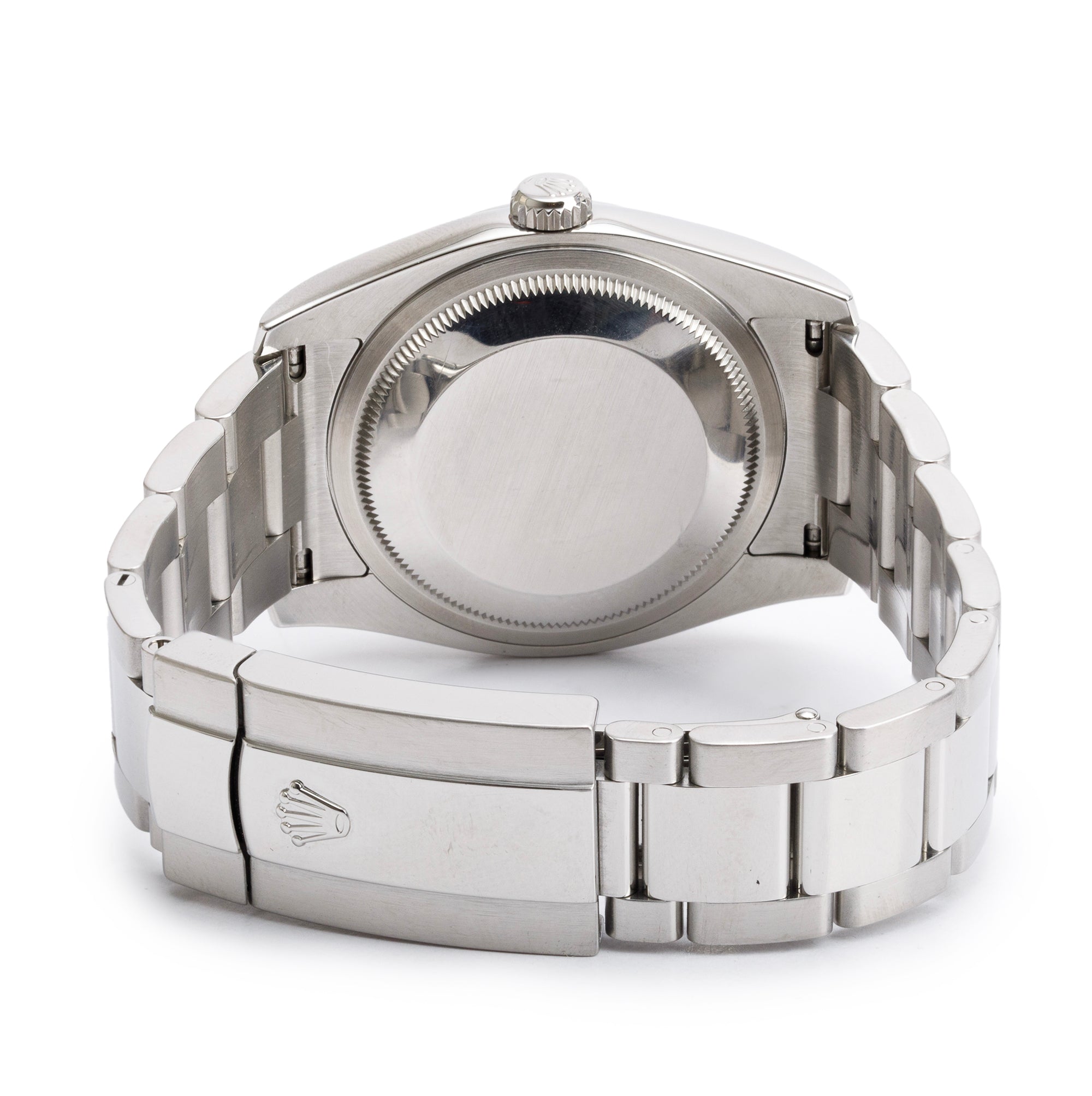 Rolex Stainless Steel Datejust 36 MM Silver Roman Numeral Dial Automatic Watch 116200 w/ Box & Papers