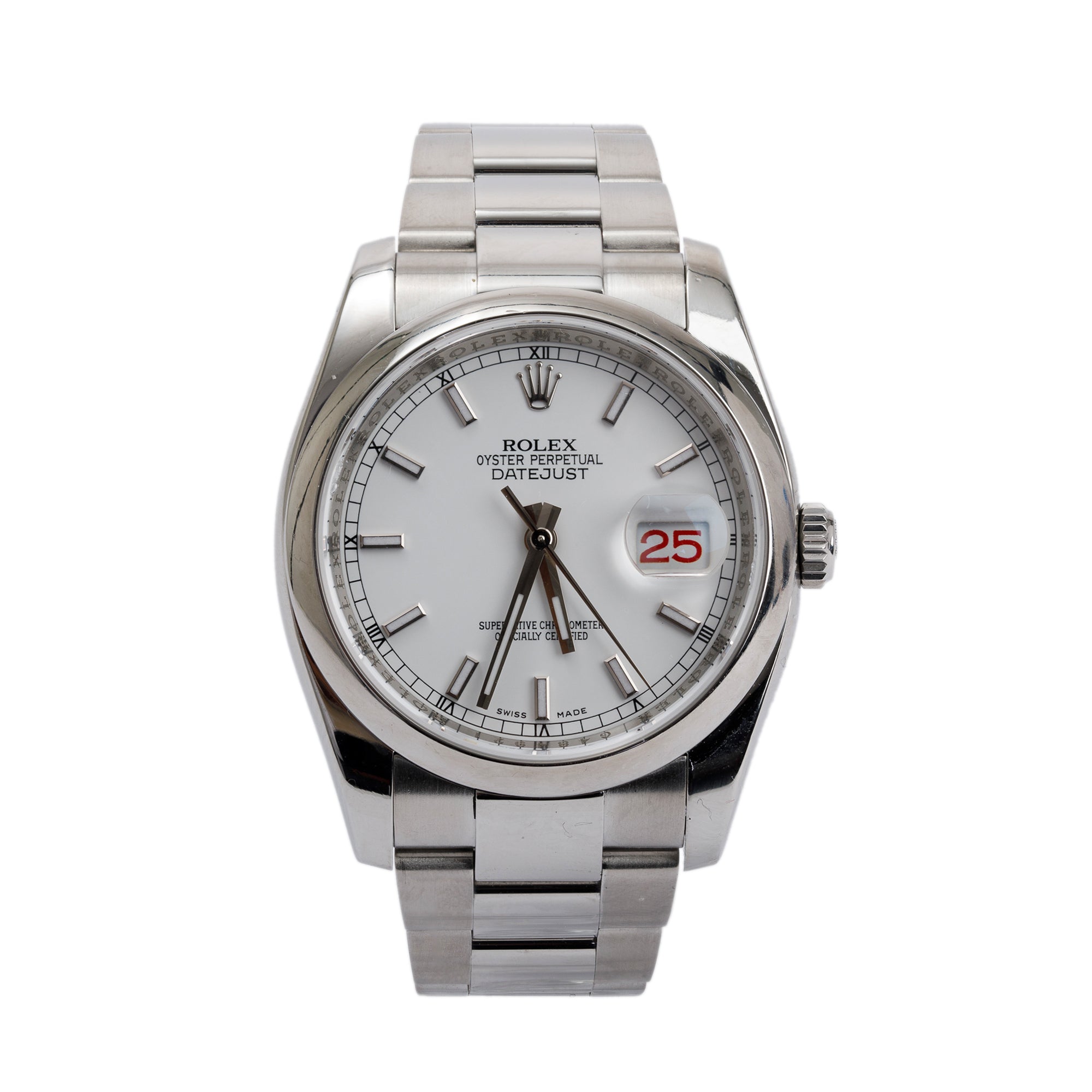 Rolex Stainless Steel Datejust 36 MM Watch w/ Box & Papers