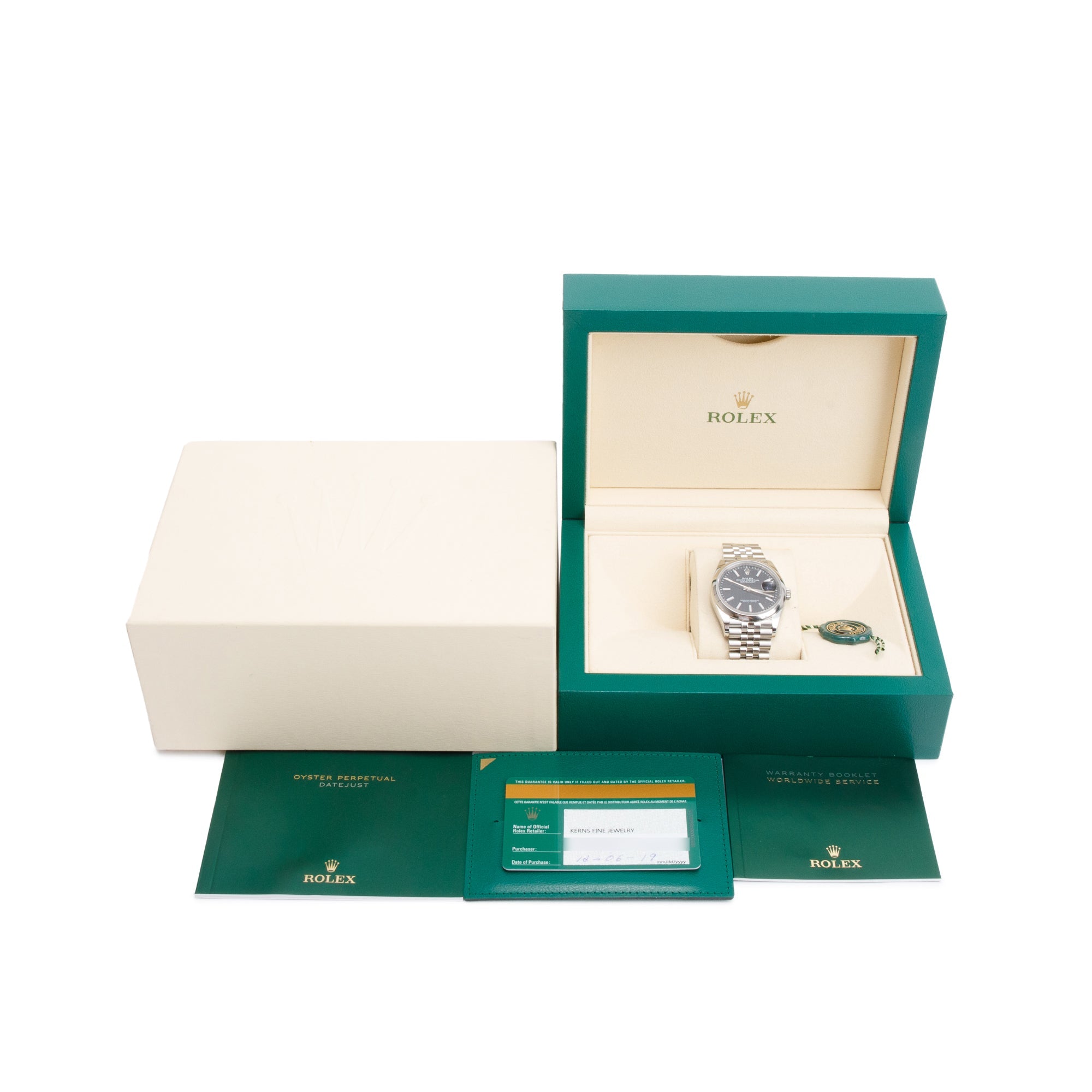 Rolex Stainless Steel Datejust 36MM Automatic Watch 126200 w/ Box & Papers