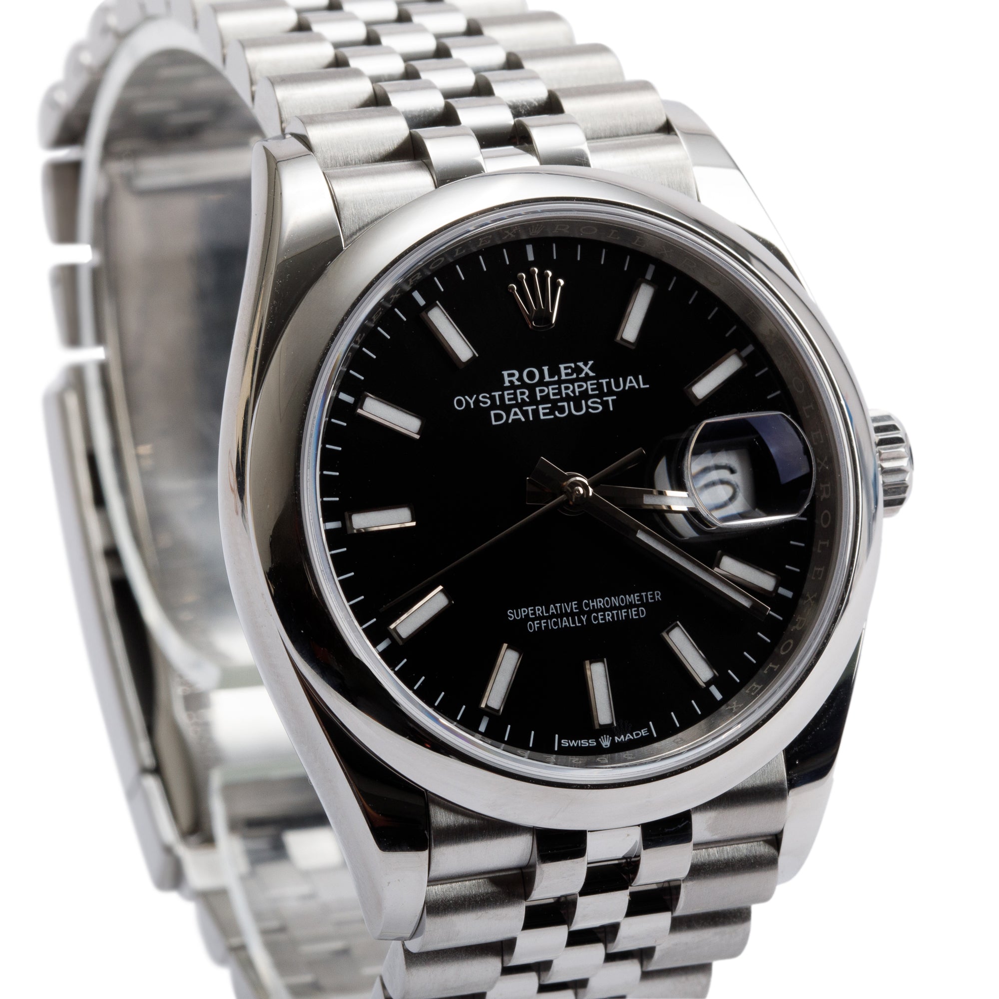 Rolex Stainless Steel Datejust 36MM Automatic Watch 126200 w/ Box & Papers