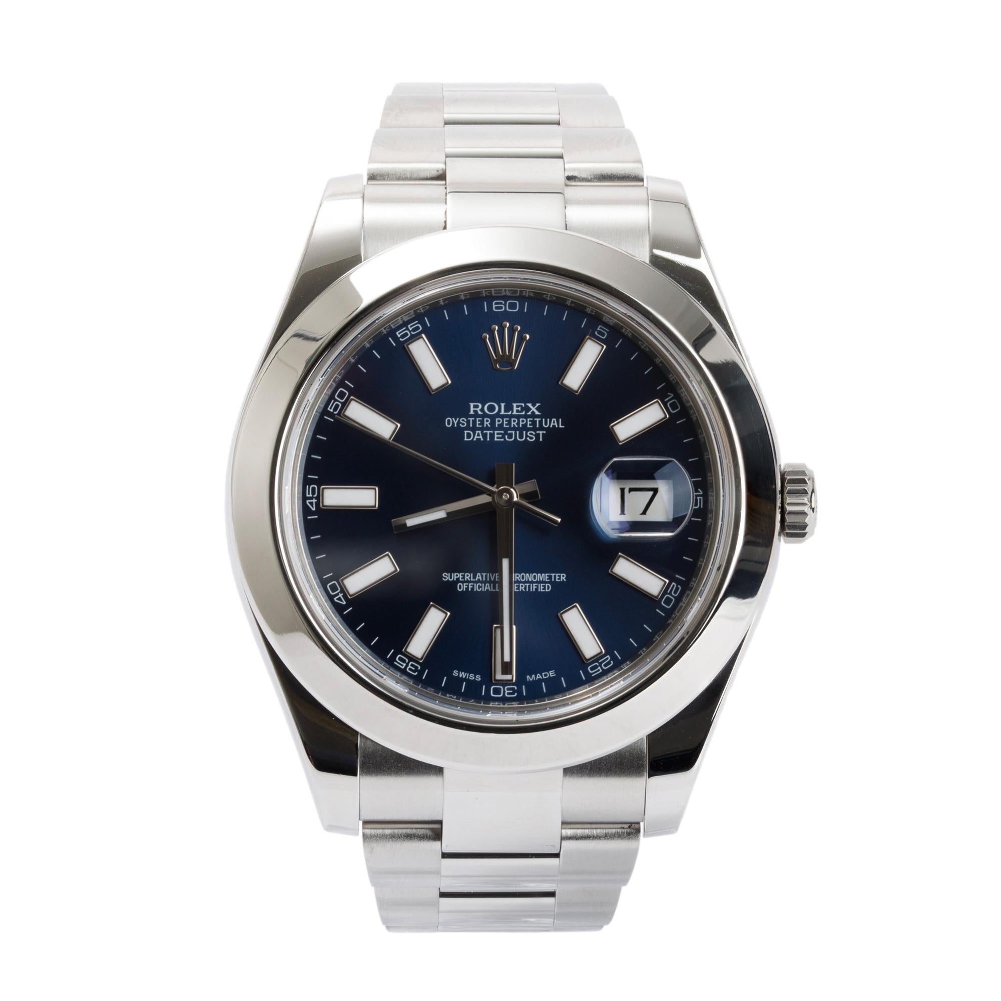 Rolex Stainless Steel Datejust II 41 MM Watch w/ Box & Papers