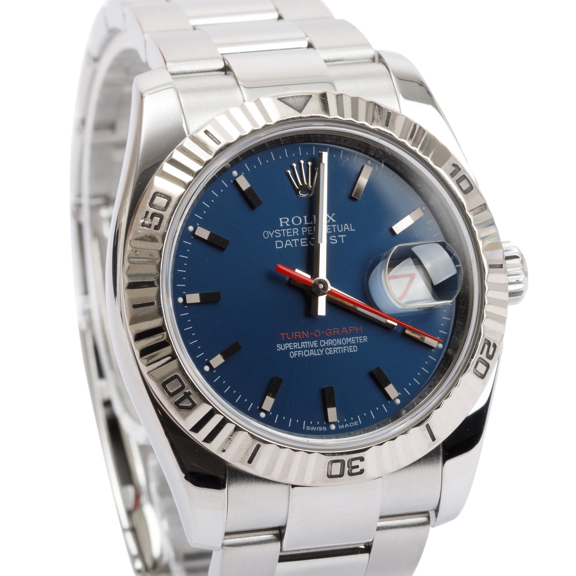 Rolex Stainless Steel Datejust Turn-O-Graph 36 MM Watch