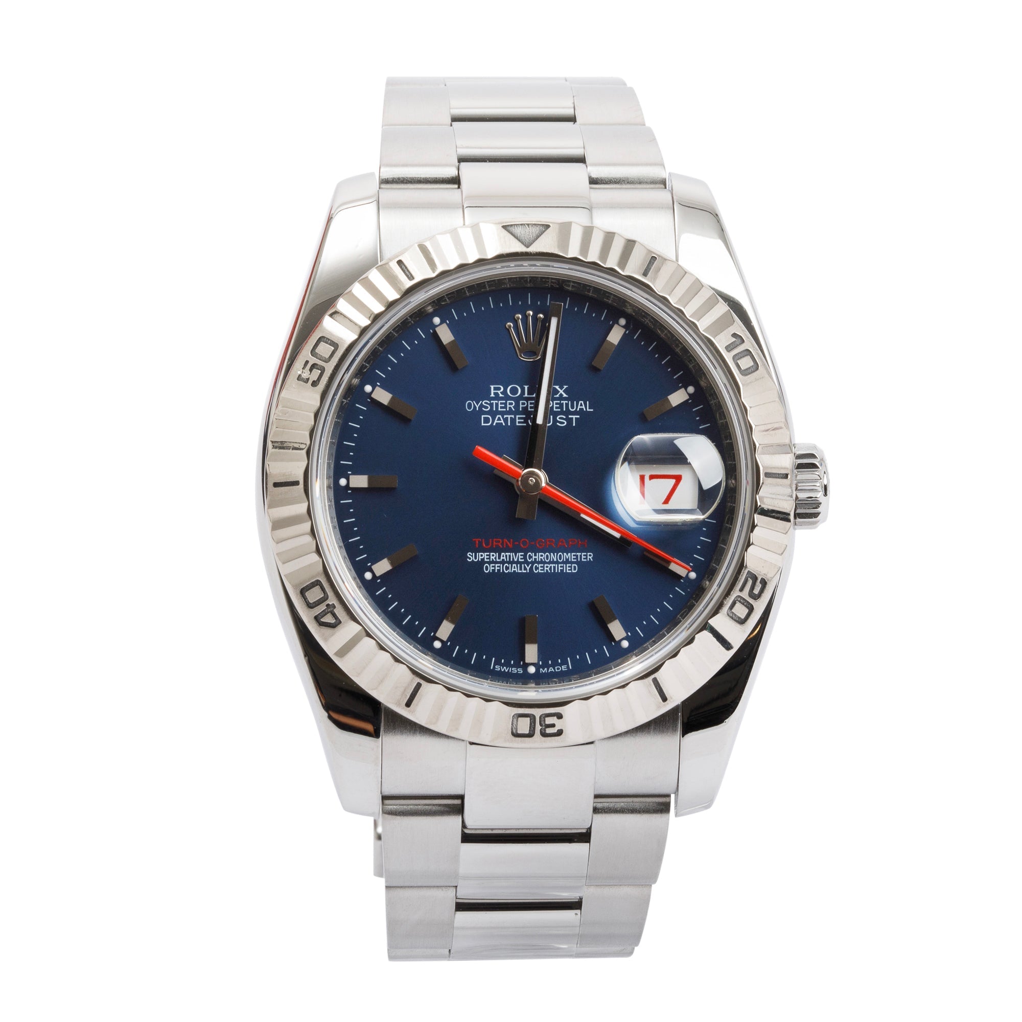 Rolex Stainless Steel Datejust Turn-O-Graph 36 MM Watch