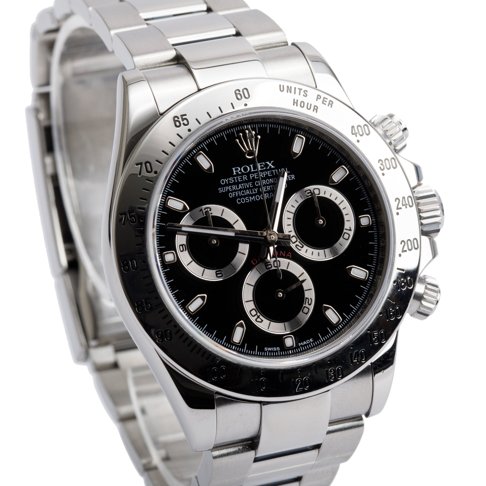Rolex Stainless Steel Daytona 40 MM Chronograph Watch 116520 w/ Box & Papers