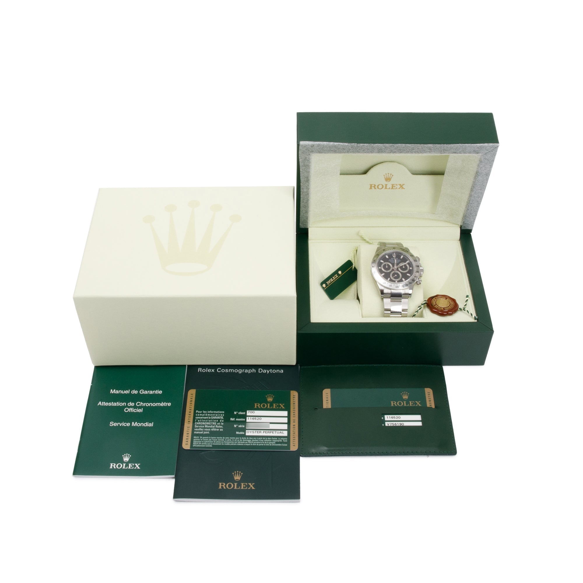 Rolex Stainless Steel Daytona 40 MM Chronograph Watch w/ Box & Papers