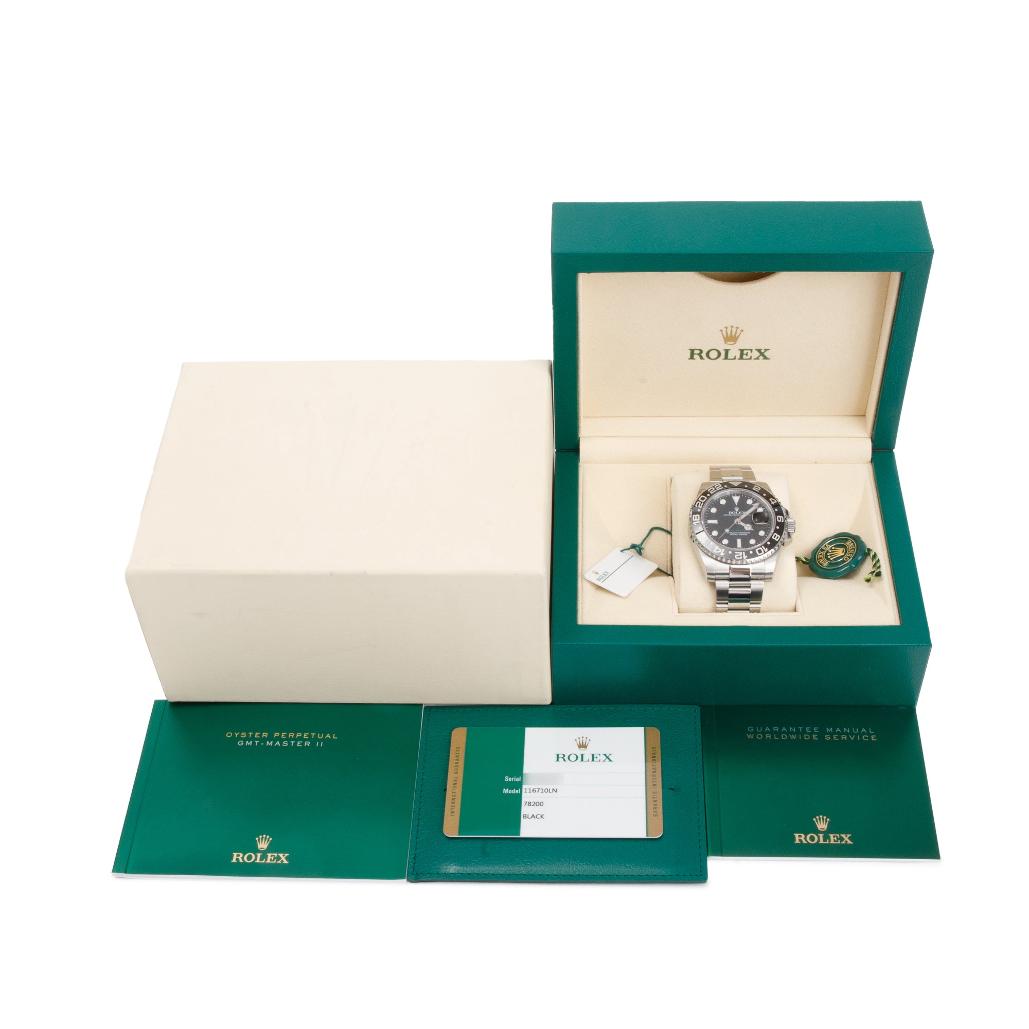 Rolex Stainless Steel GMT-Master II 40 MM Watch 116710LN w/ Box & Papers