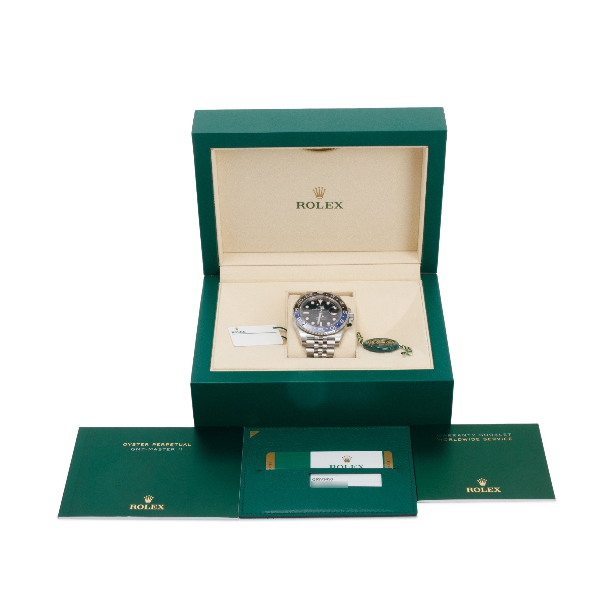 Rolex Stainless Steel GMT-Master II "Batgirl" 40 MM Watch w/ Box & Papers