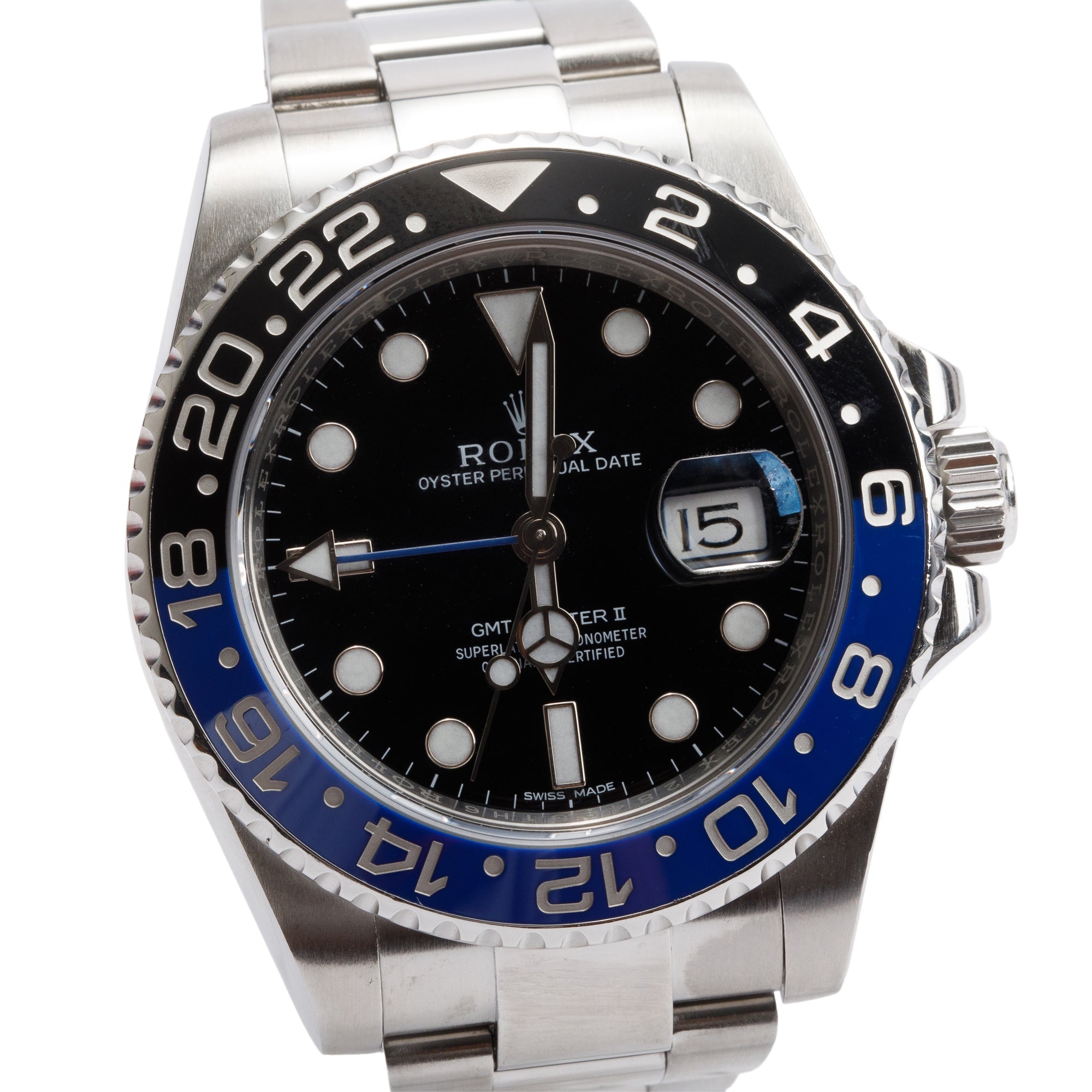 Rolex Stainless Steel GMT-Master II "Batman" 40 MM Watch 116710BLNR