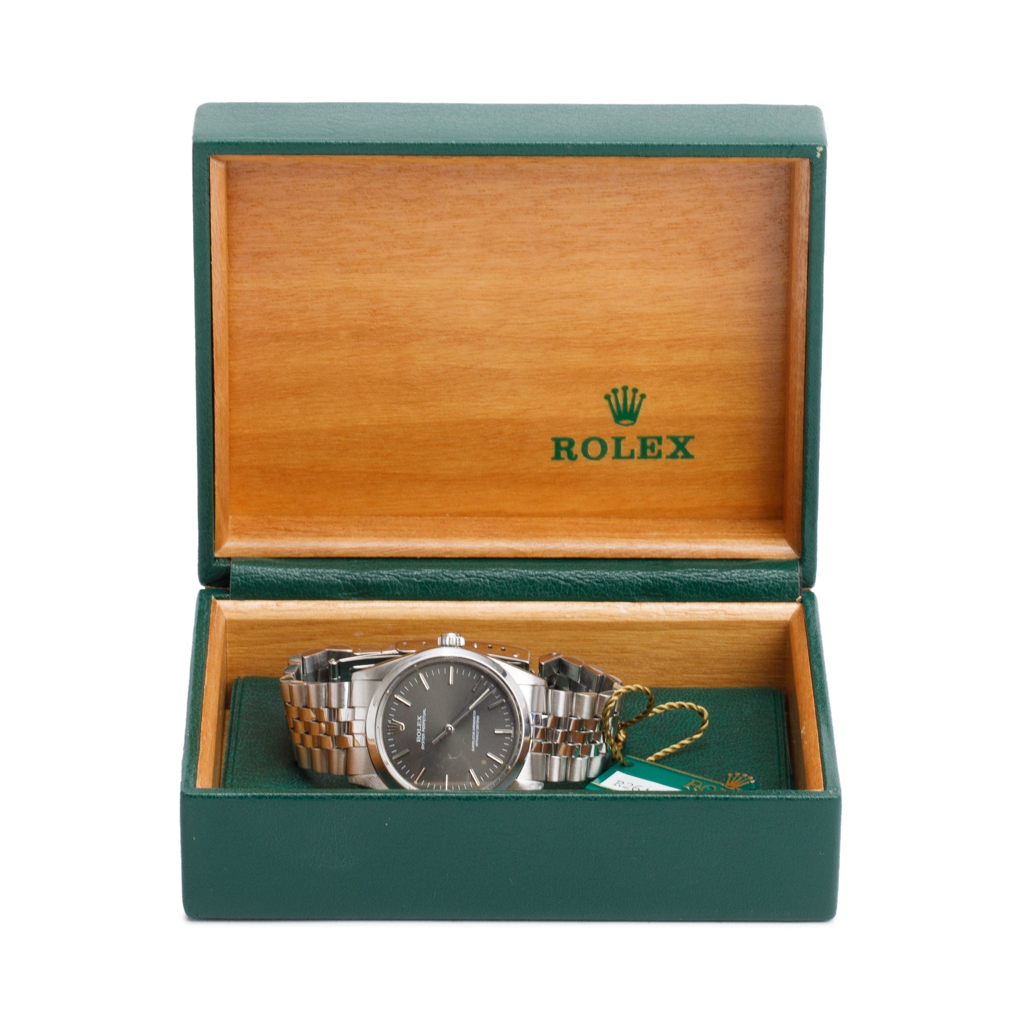 Rolex Stainless Steel Oyster Perpetual 34 MM Automatic Watch 1002 w/ Box