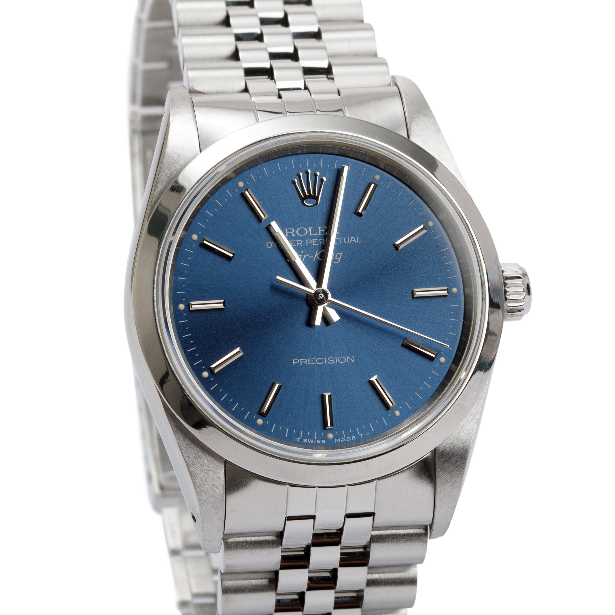 Rolex Stainless Steel Oyster Perpetual Air King 14000 34 MM Automatic Watch w/ Box & Papers