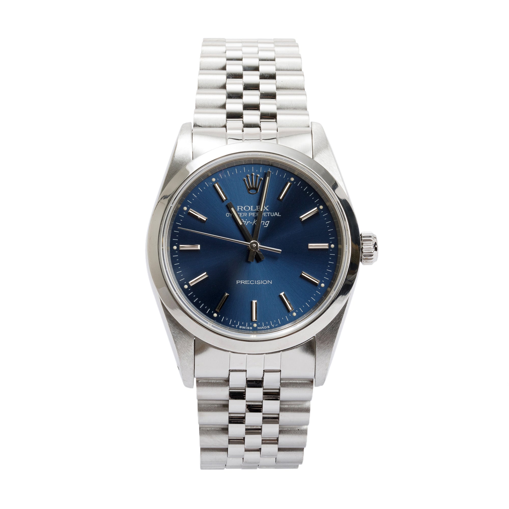 Rolex Stainless Steel Oyster Perpetual Air King 14000 34 MM Automatic Watch w/ Box & Papers