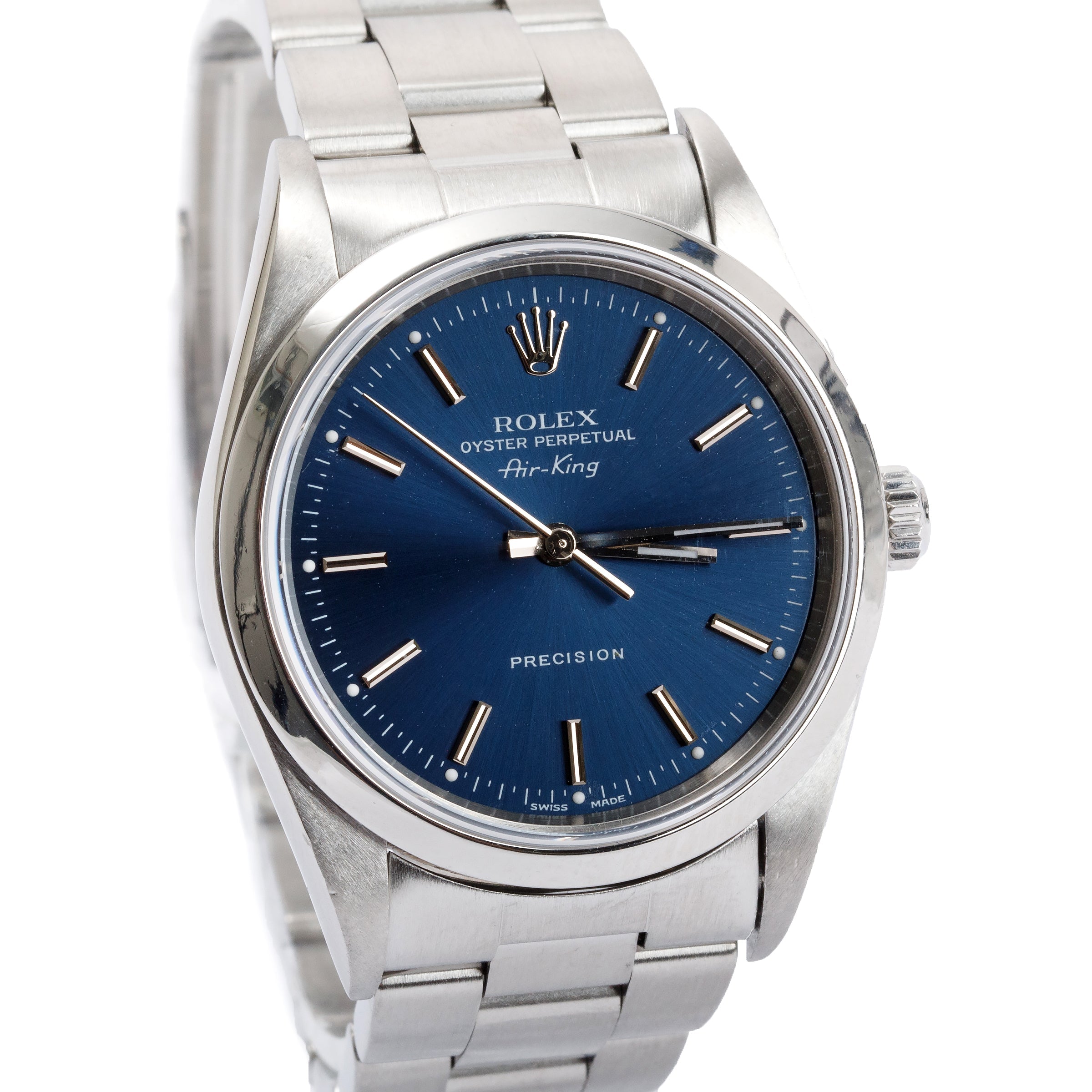 Rolex Stainless Steel Oyster Perpetual Air King 14000 34 MM Watch